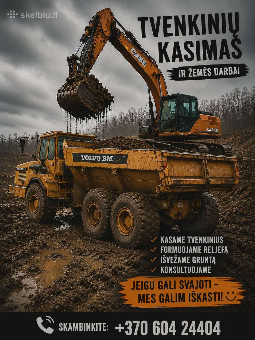 Žemės kasimo lyginimo darbai
