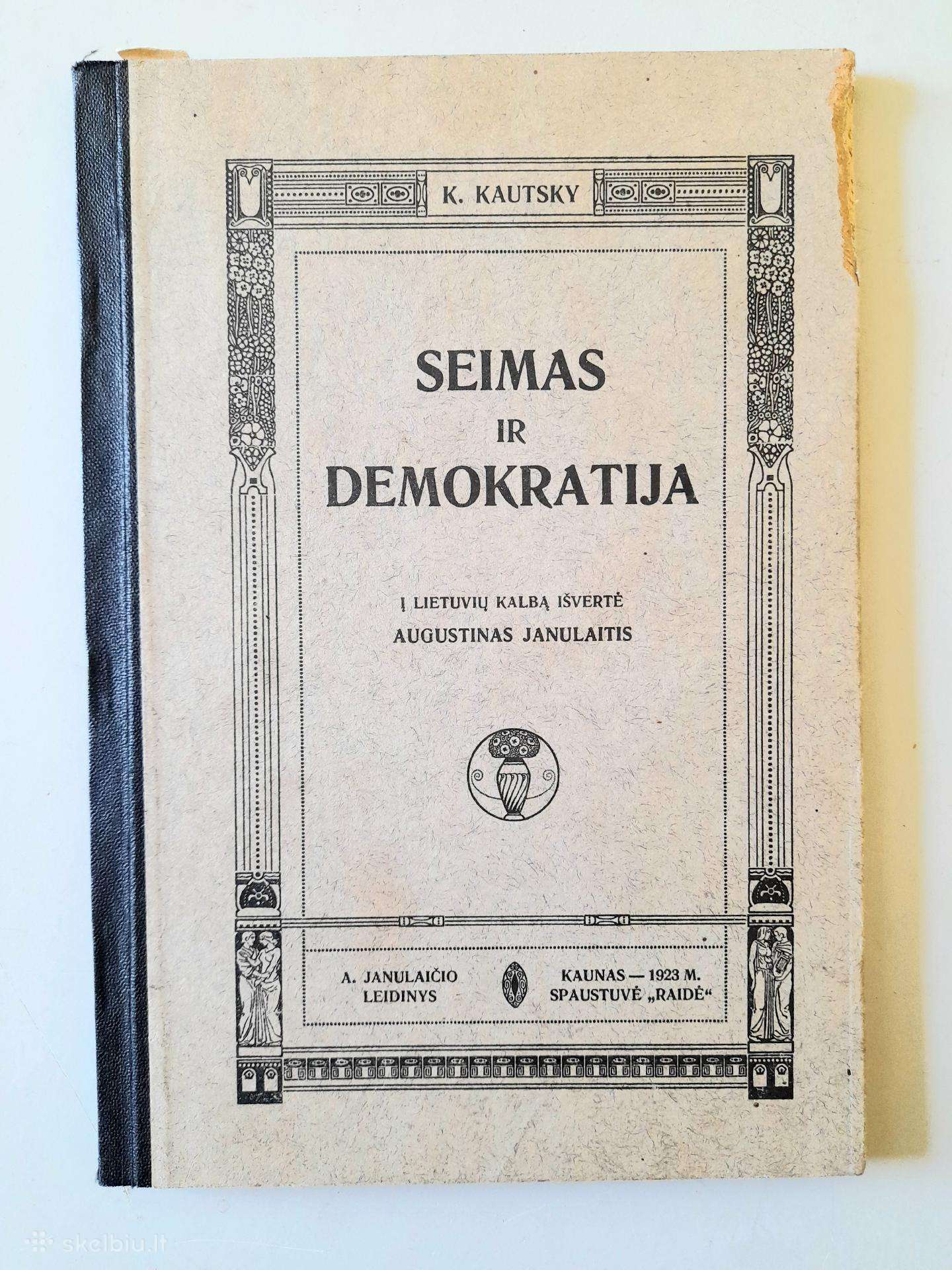 Šimtametė knyga "Seimas ir demokratija" 1923m