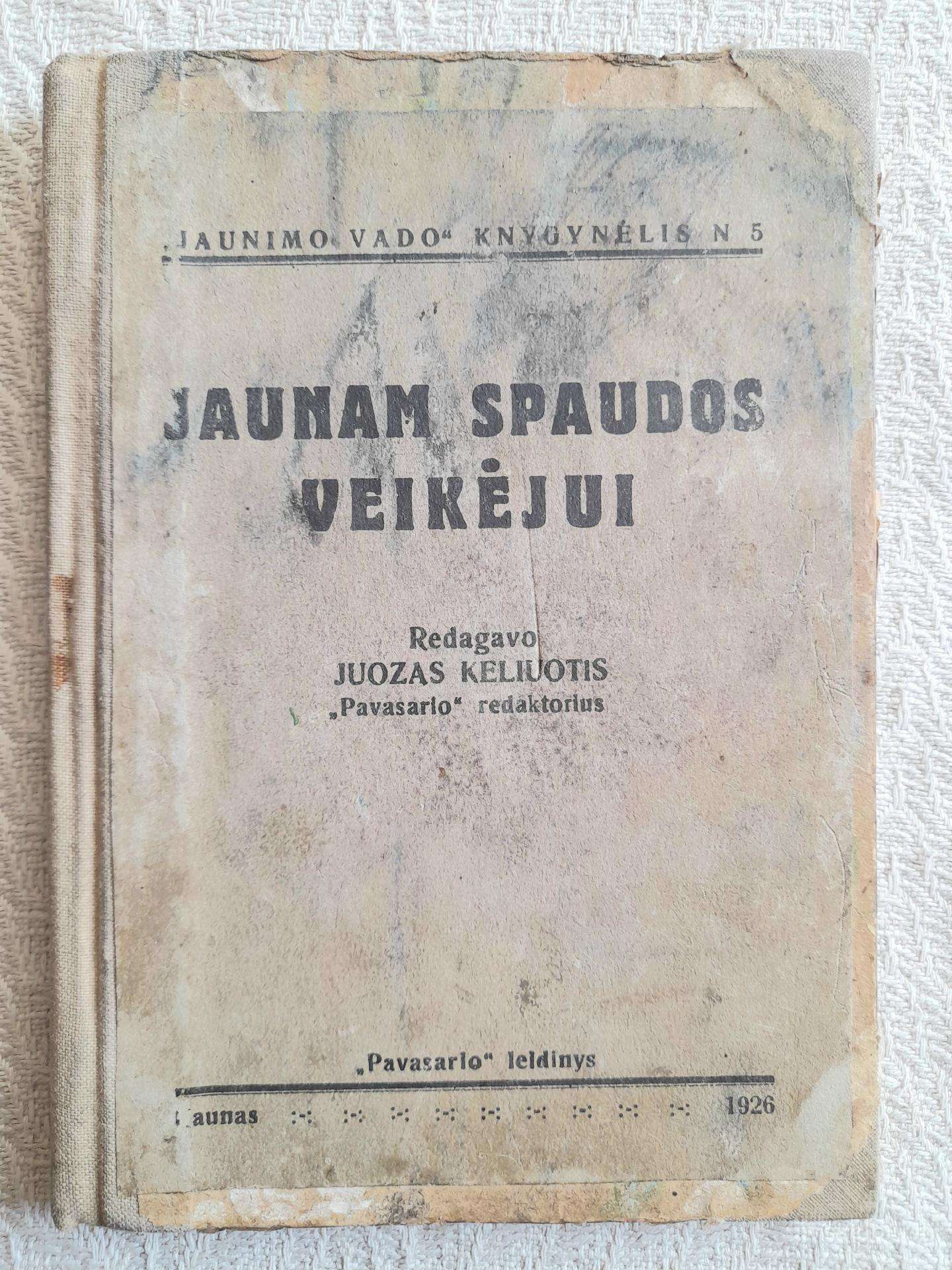 "Jaunam spaudos veikėjui" 1926m Pavasario leidinys
