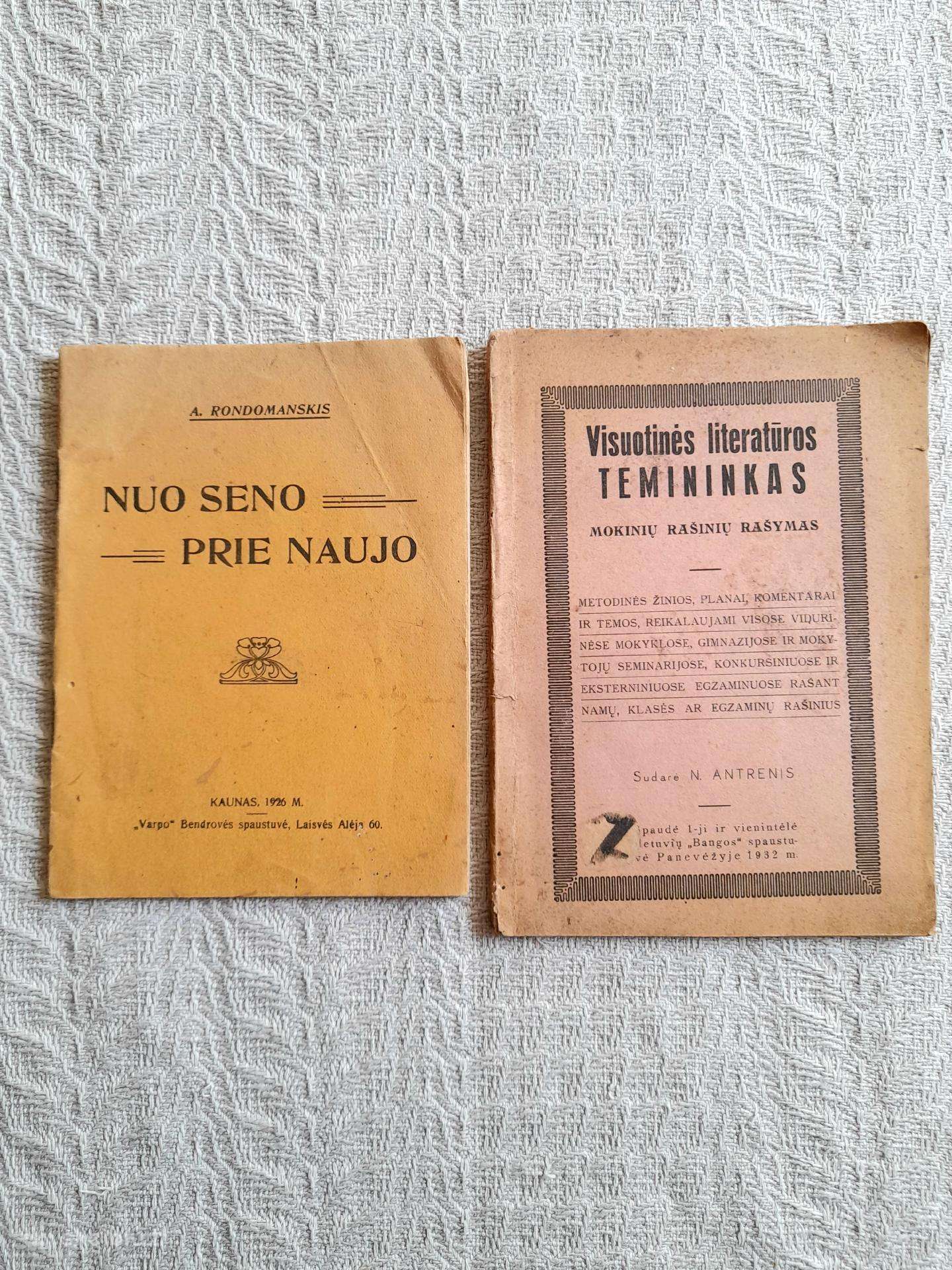 "Nuo seno prie naujo" "Literatūros temininkas"