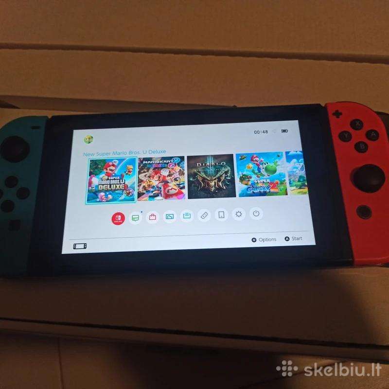 Nintendo Switch V1 (atristas) – su 128 GB atmintim