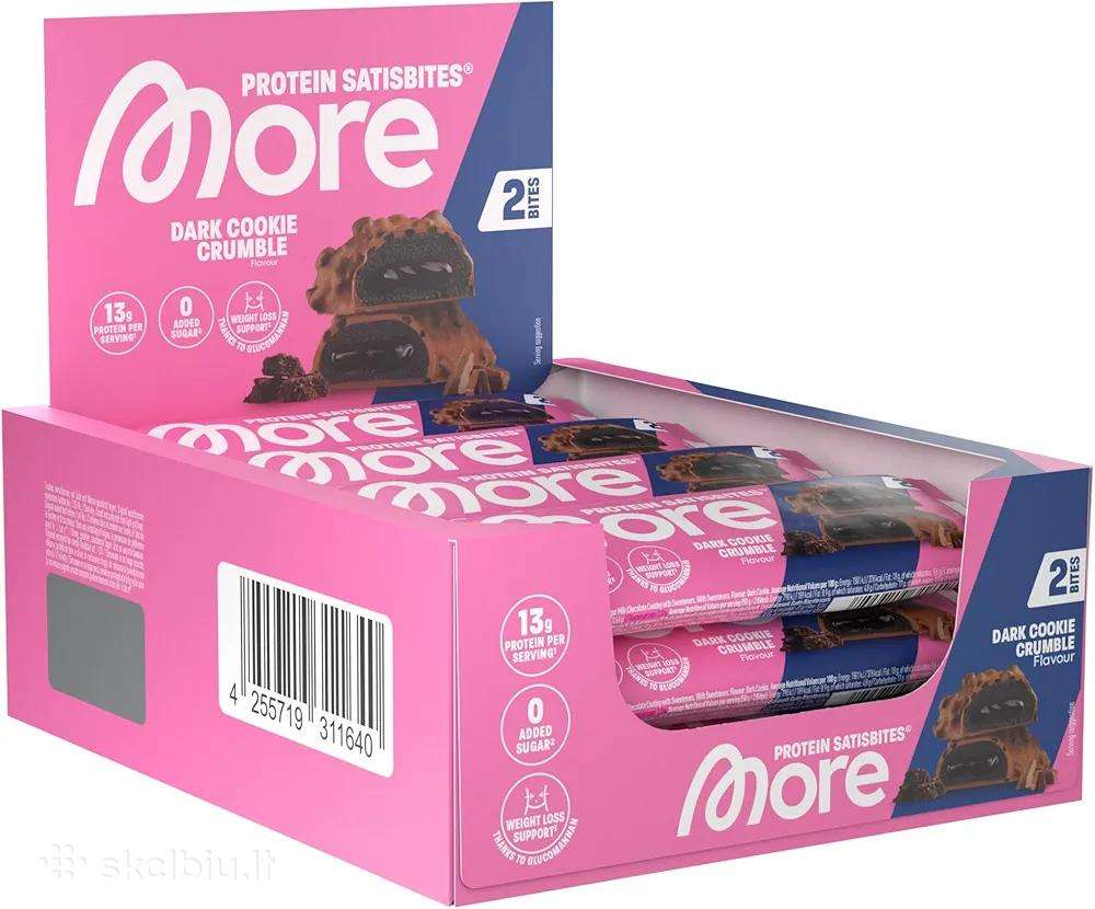 Proteino batonėliai More Protein Satisbites Dark