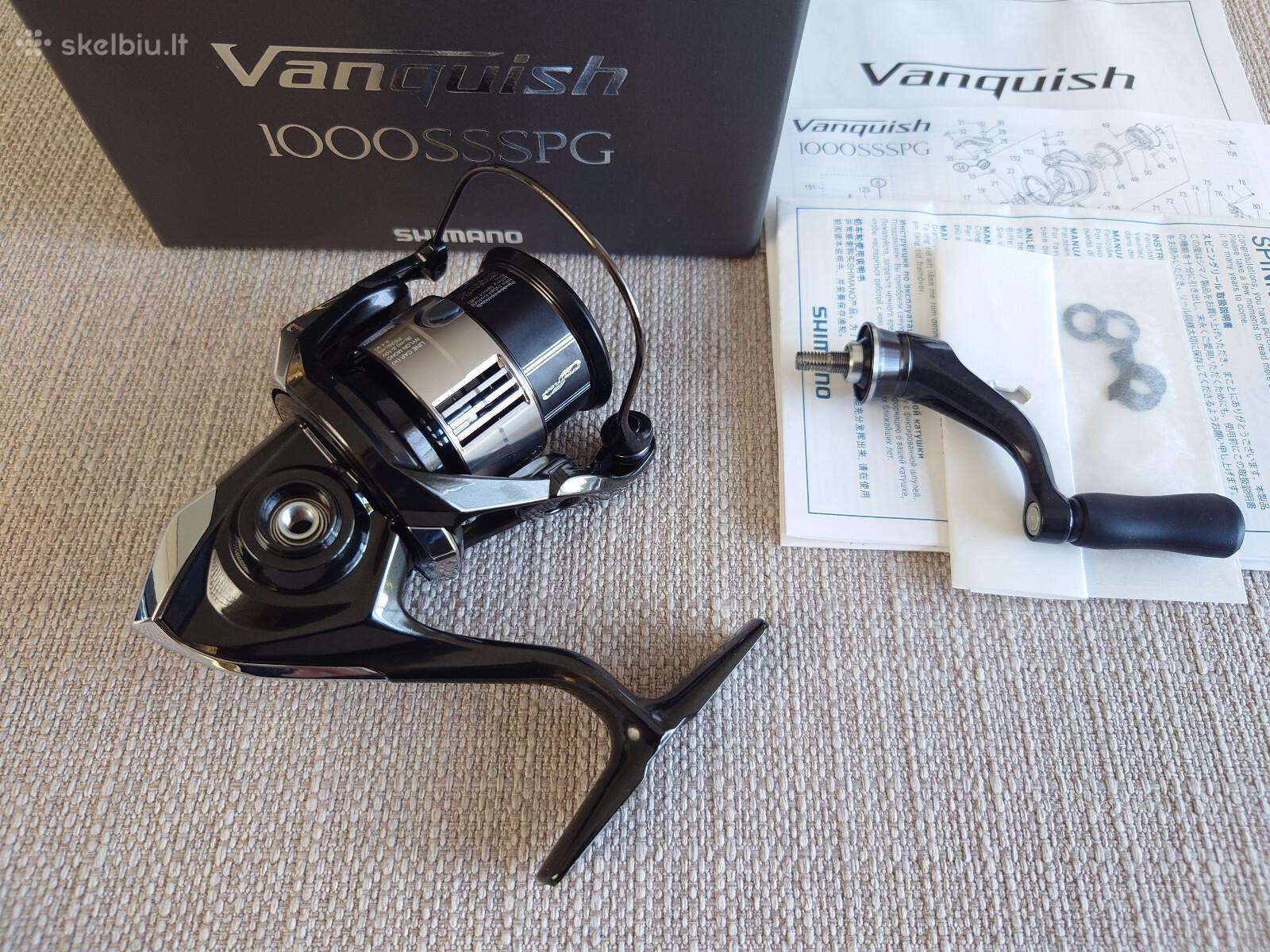 Shimano Vanquish 1000 ssspg ir 2000s dvi ritės.