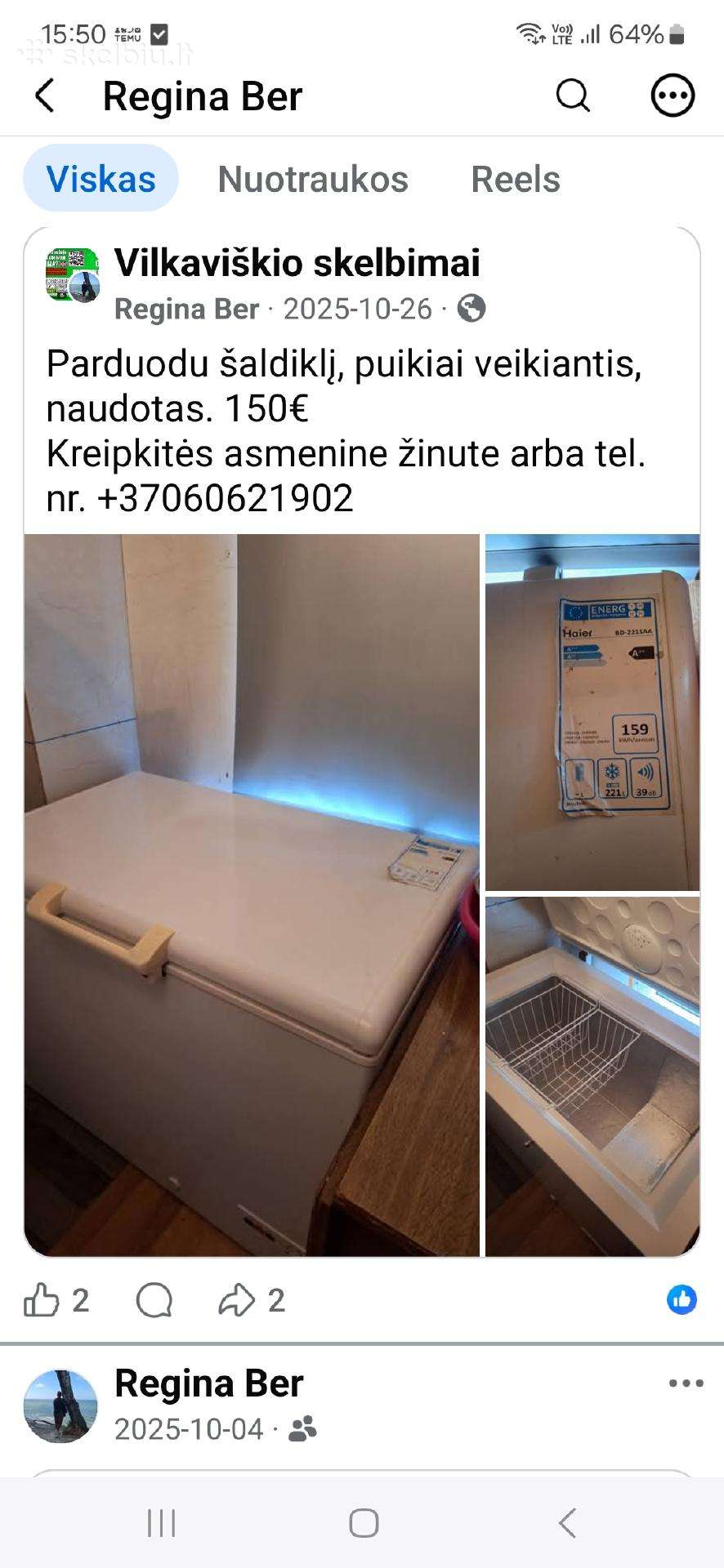 Kaina galima dereti.