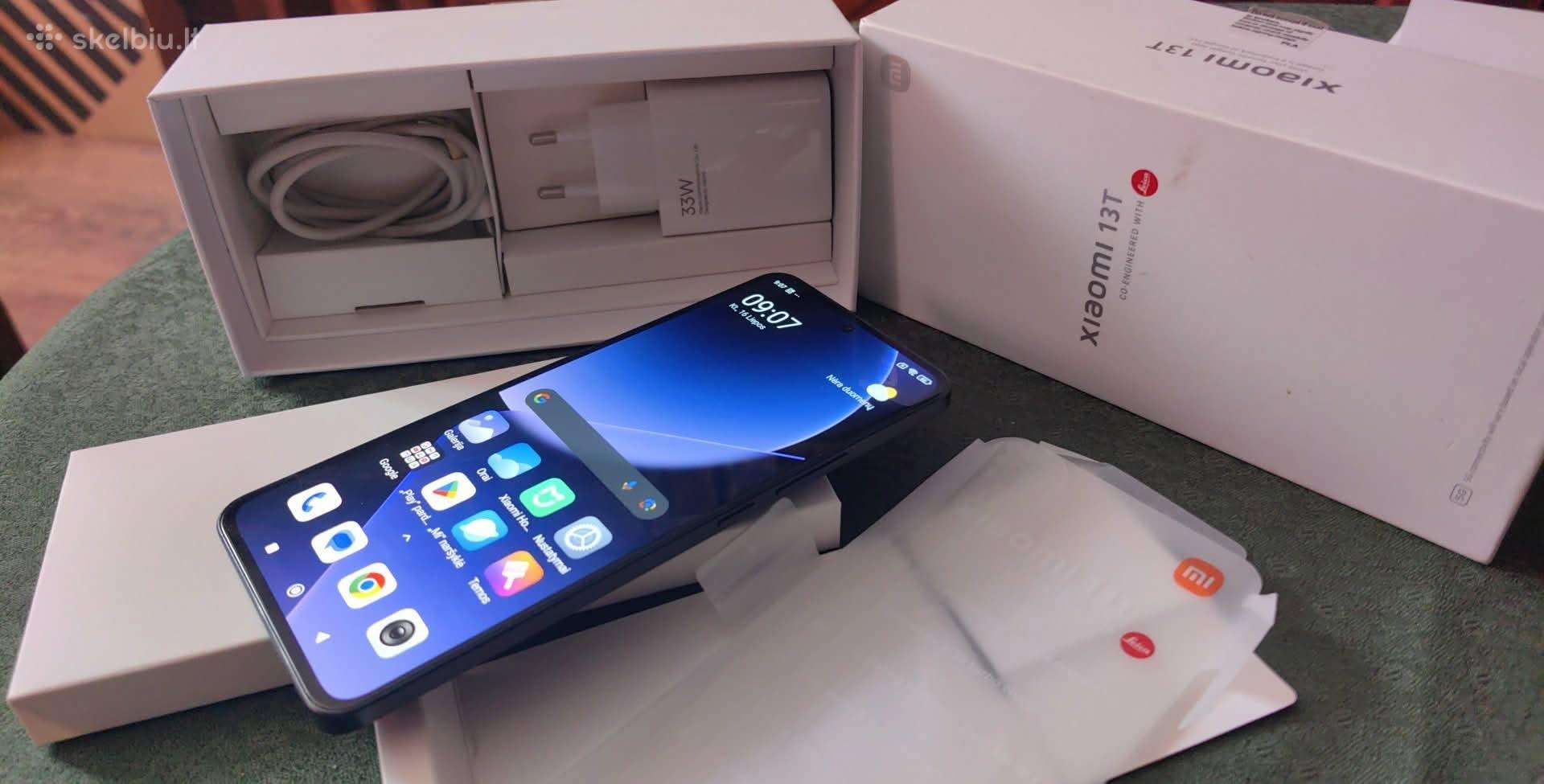 Xiaomi 13t 5G 16/256gb komplektas