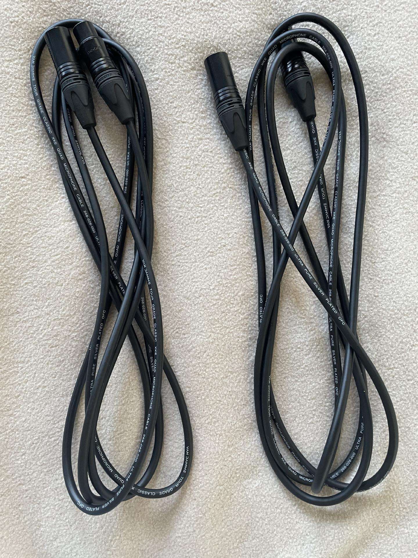 Xlr mikrofoniniai kabeliai po 3metrus (sidabruoti)