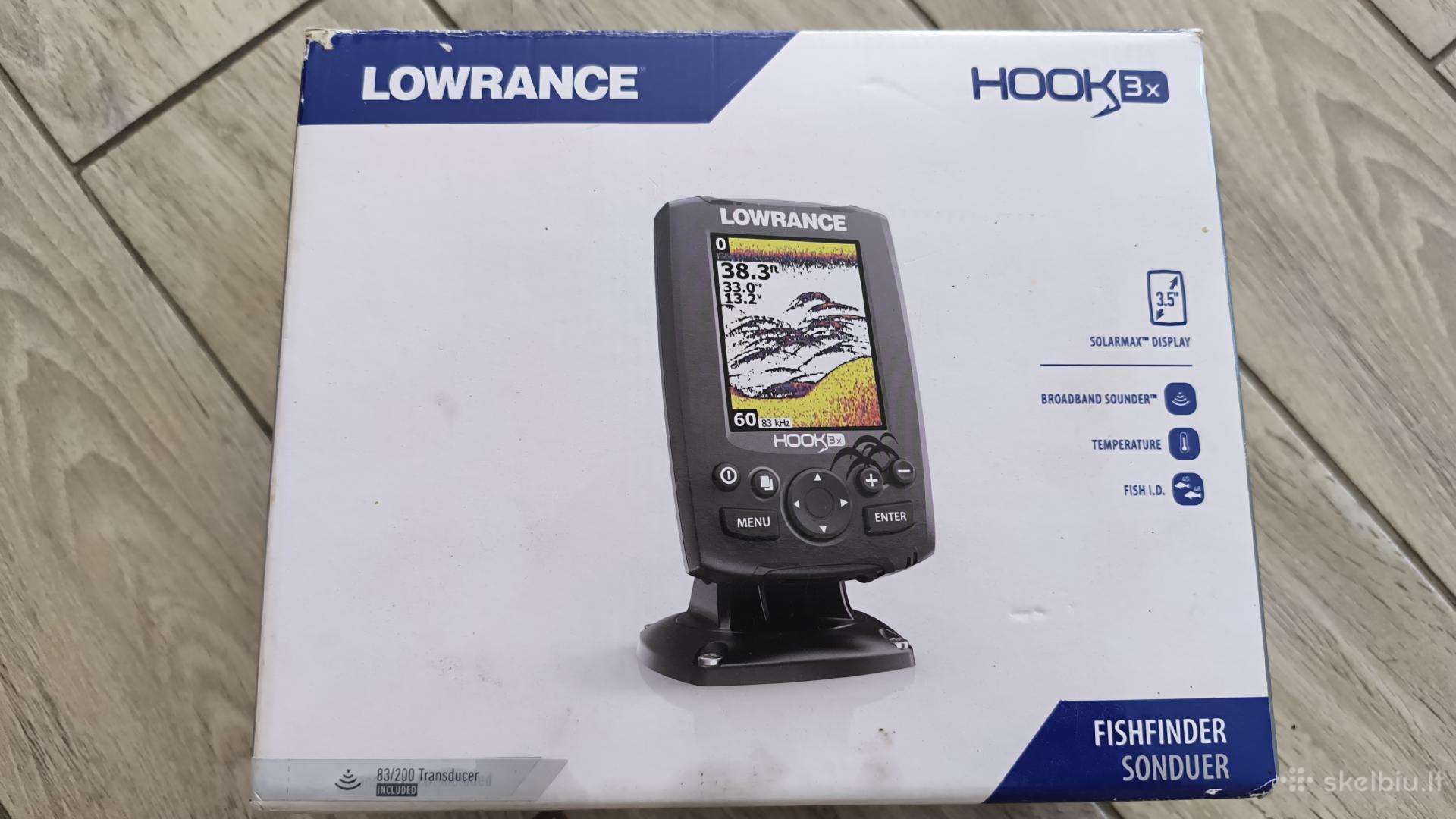 Parduodamas naujas echolotas Lowrance Hook 3x