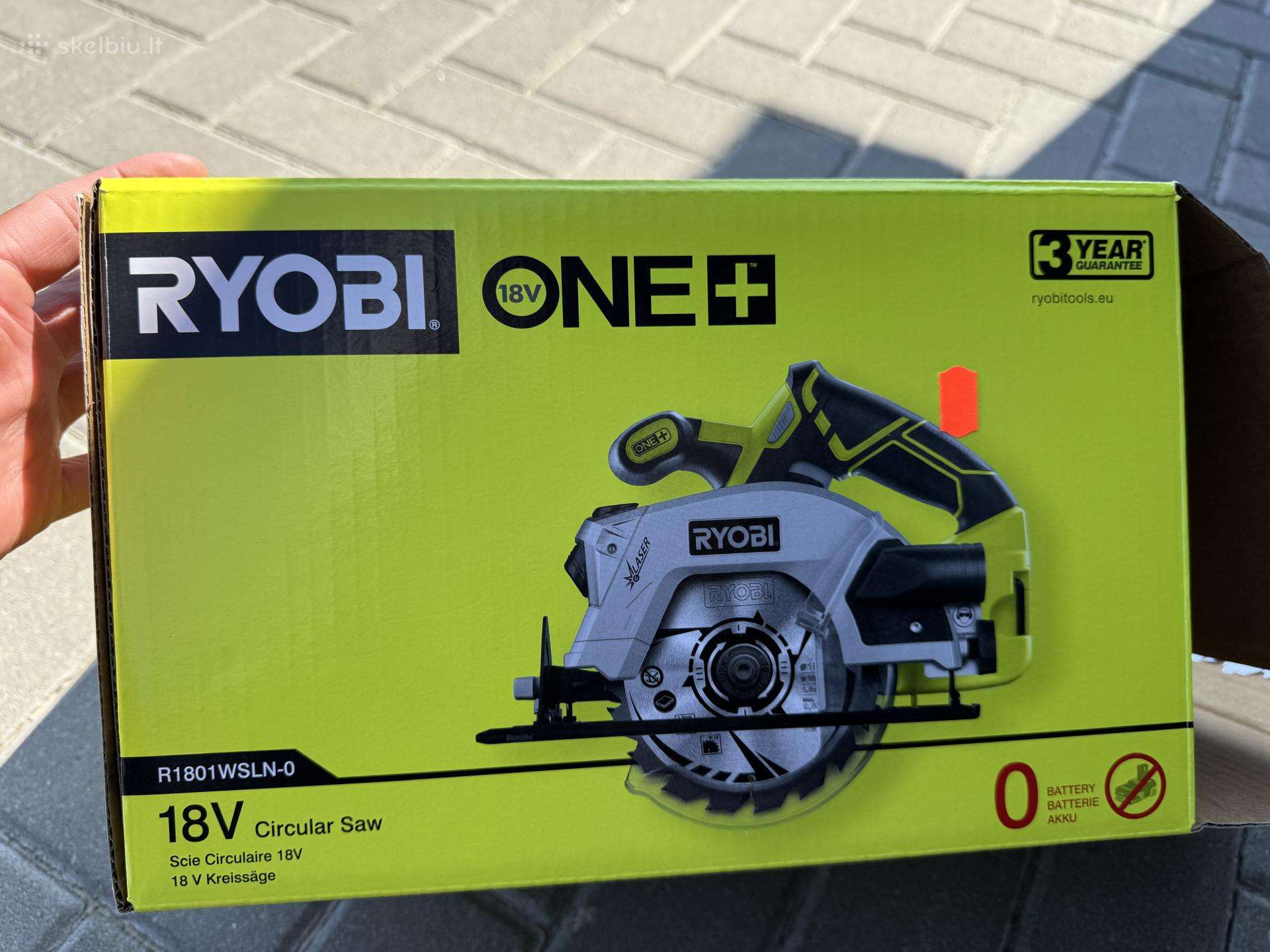 Ryobi diskinis pjuklas akumuliatorinis R1801wsln-0