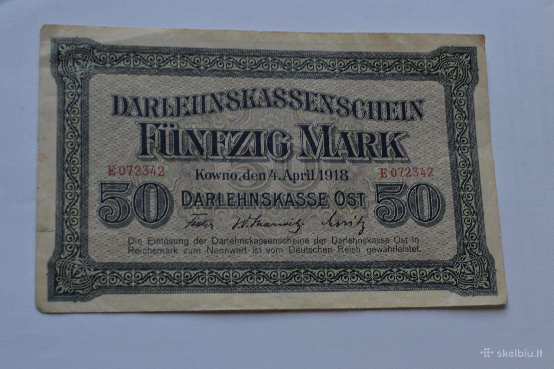 50 Ost Markiu 1918 m.kaunas