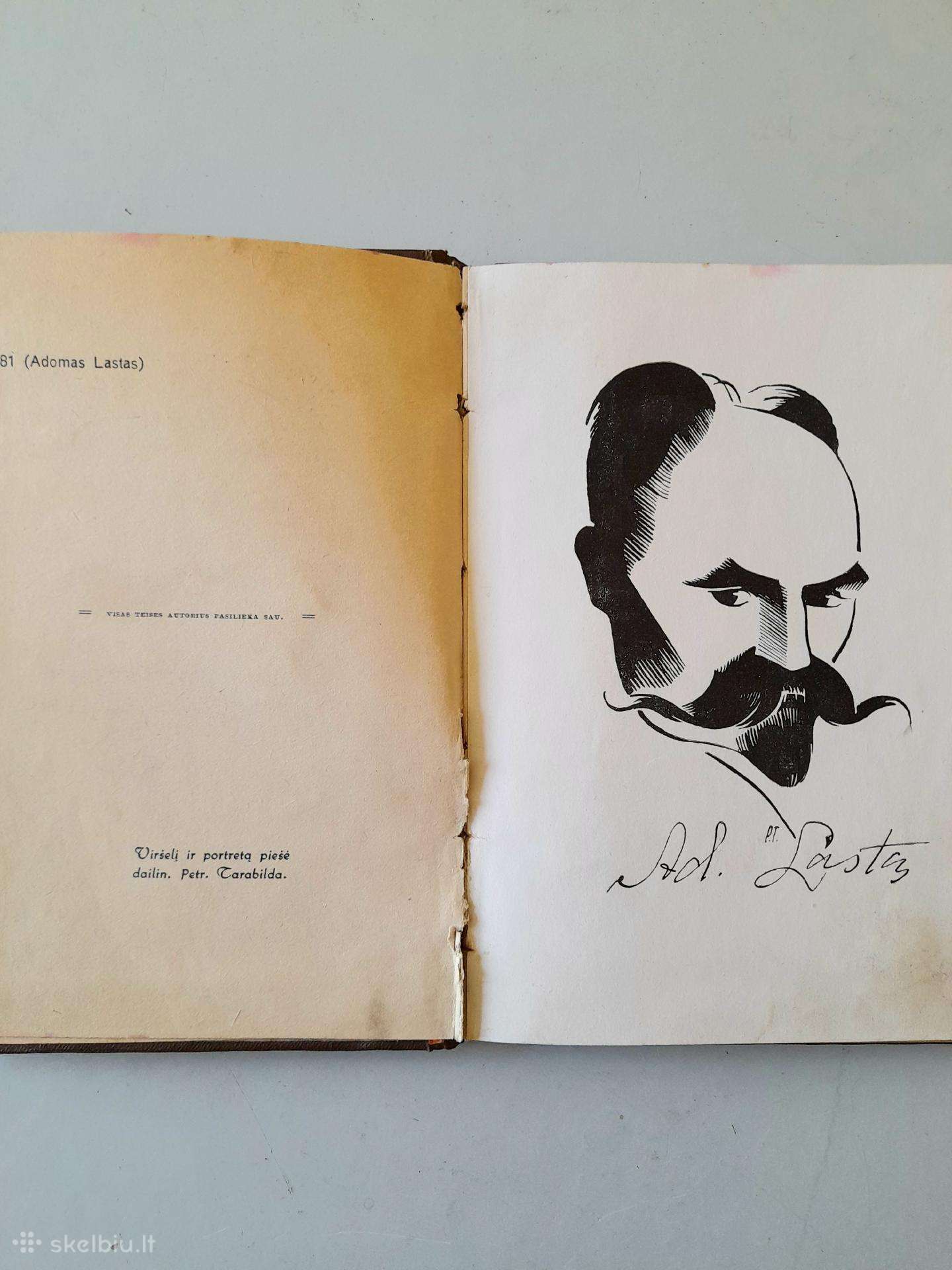 Adomas Lastas "Raštų rinkiniai" 1935m.