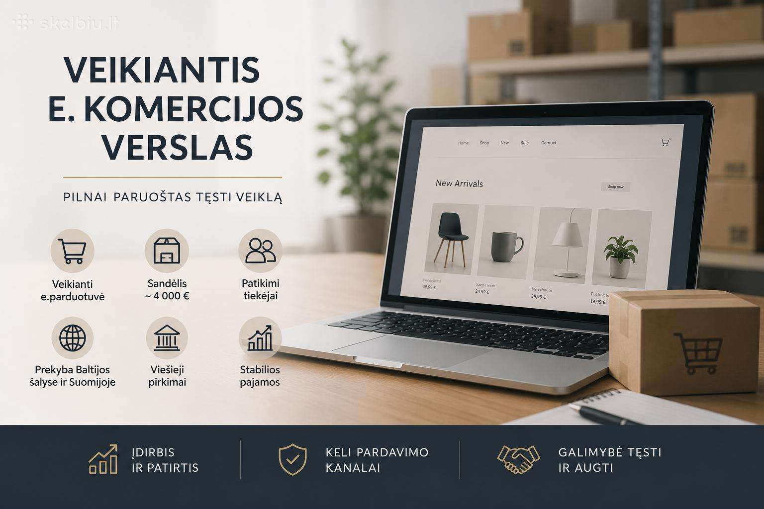 Parduodamas elektroninės prekybos verslas