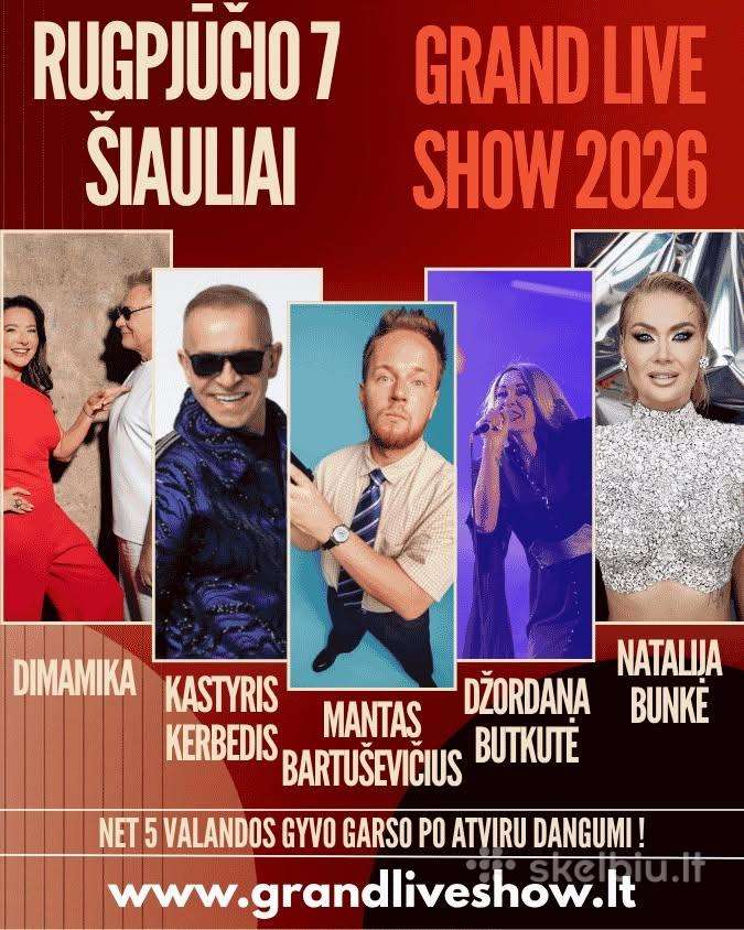 Parduodu bilietus į Grand Show Šiauliuose