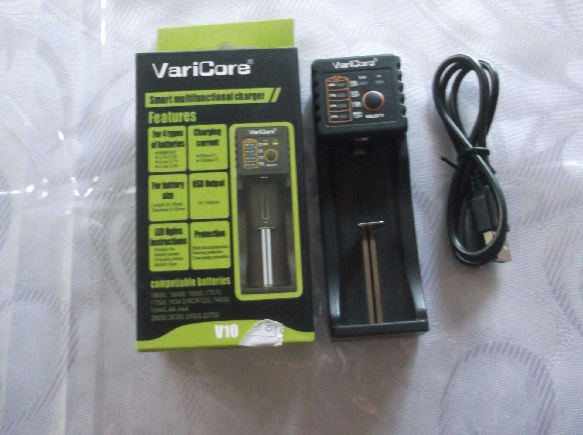 Varicore išmanusis 1 lizdo baterijų pakrovėjas