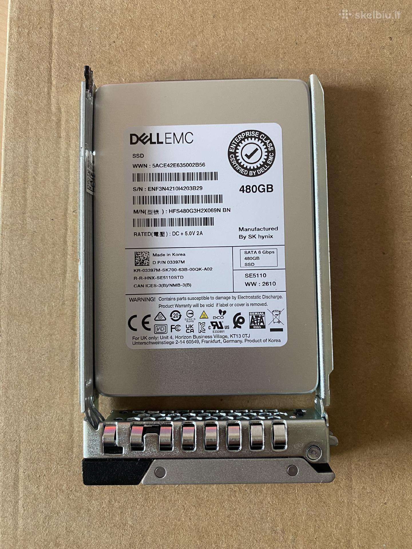480gb SSD Sata diskas (Dell P/n 03397m)