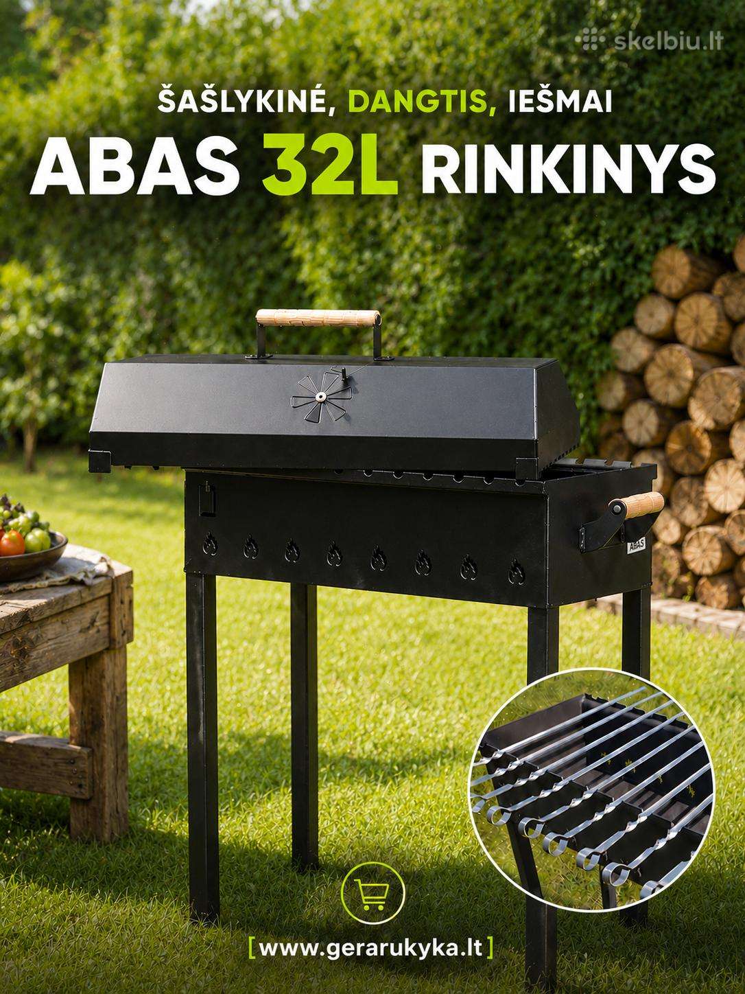 Šašlykinės Abas 32l, dangčio ir iešmų rinkinys