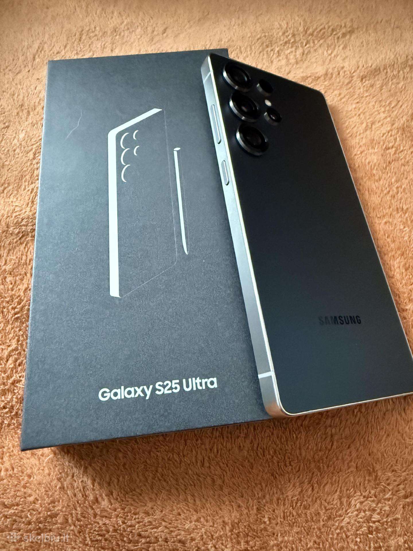 Naujas S25 Ultra Black Su Garantija