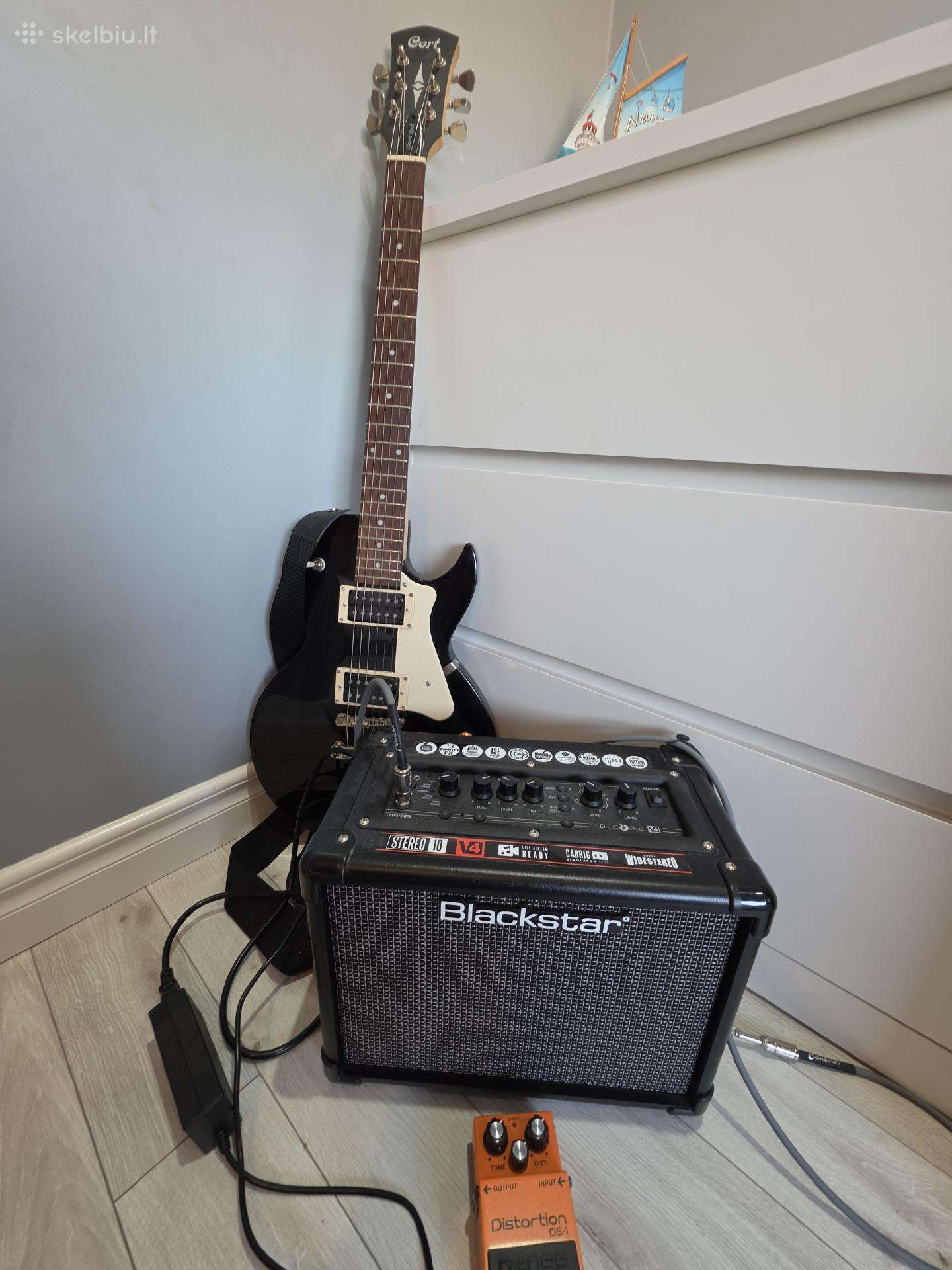 Cort elektrinės gitaros komplektas