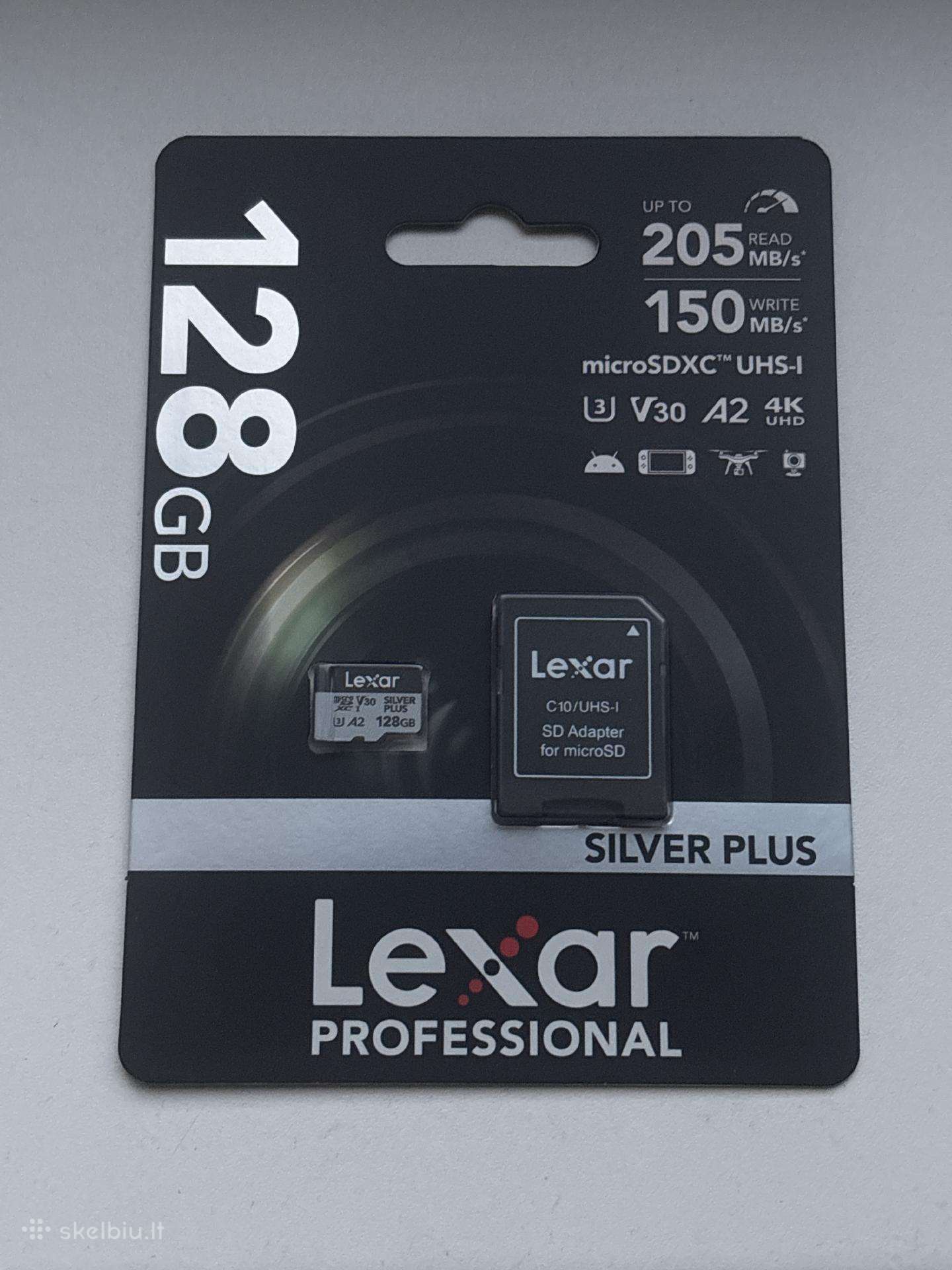 Lexar 128 GB Microsd kortelė ( originali / nauja )