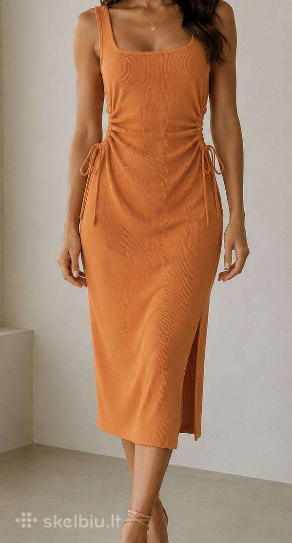 Oranzine midi suknele