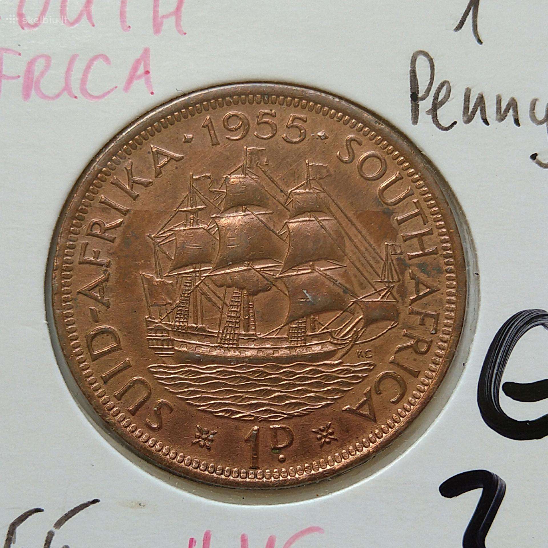 Pietų Afrika 1 pensas 1955