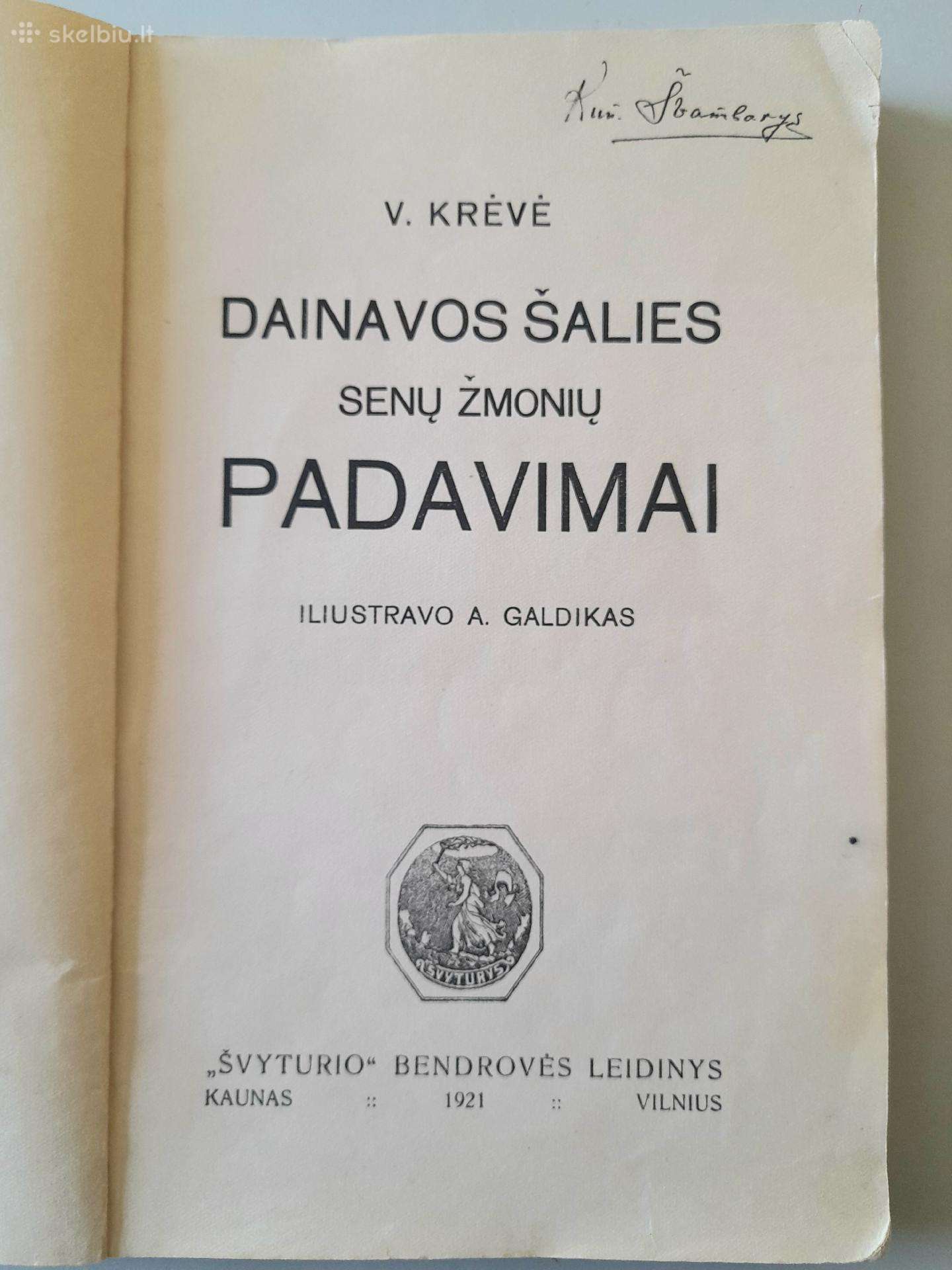 Antikvarinė knyga 1921m