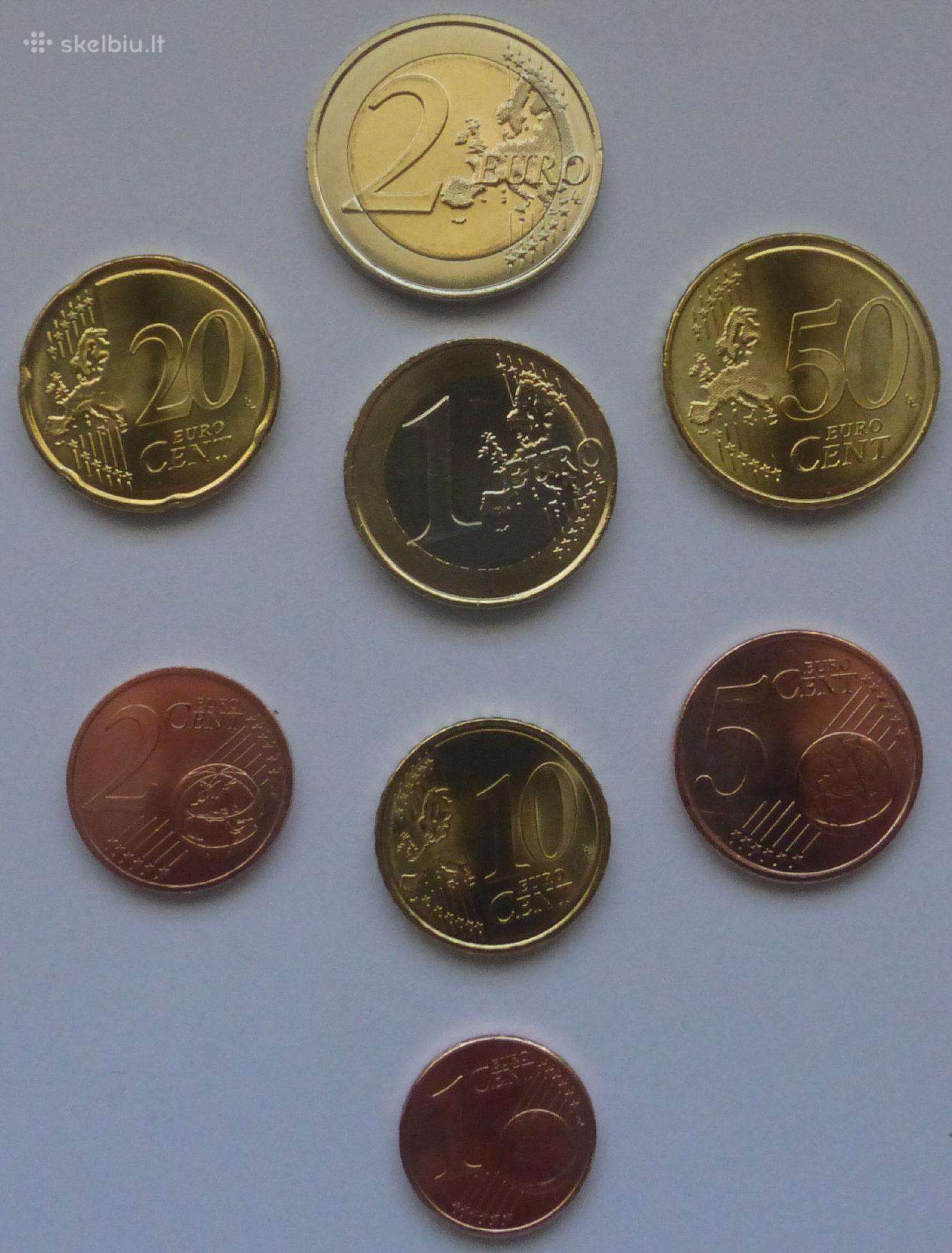 Liuksemburgas 2026 naujas dizainas Euro monetų ri