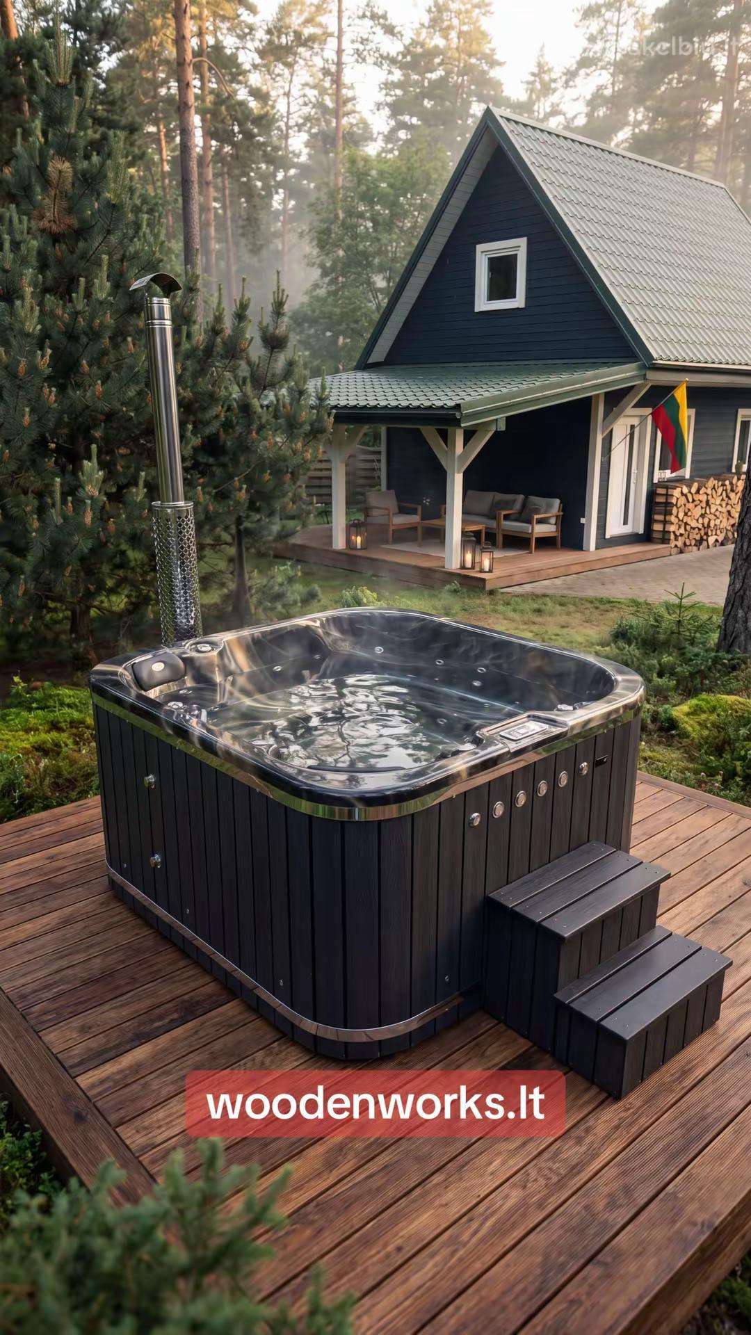 Lauko jacuzzi kubilai - 2 metai garantija