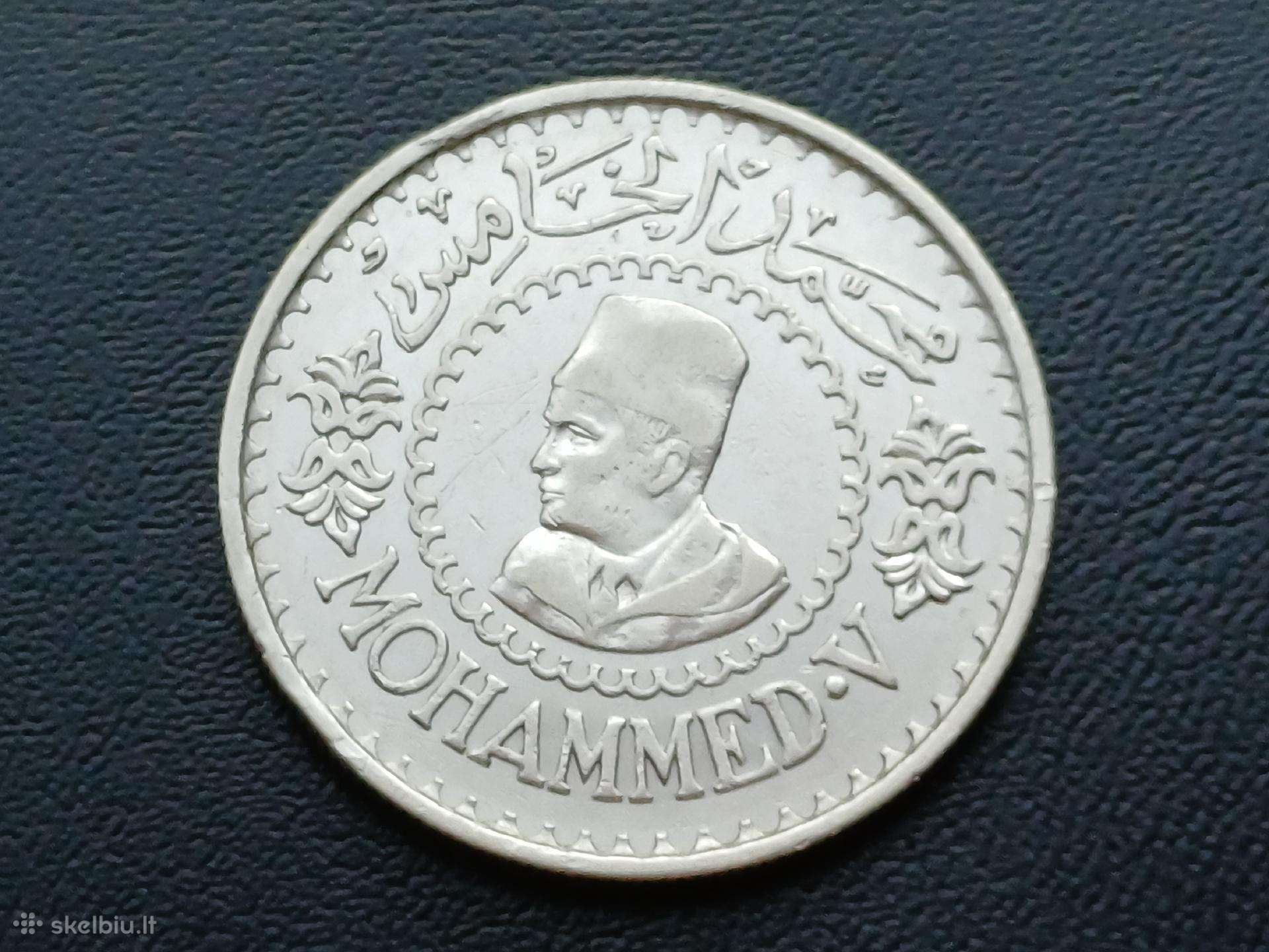 500 frankų 1956m. Marokas sidabras