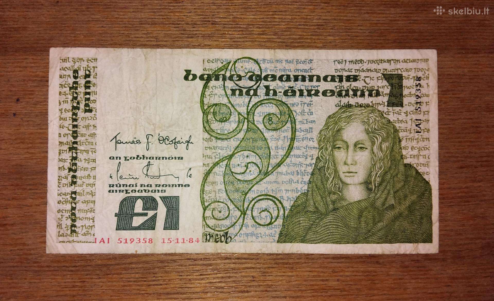 Airijos 1 £ banknotas