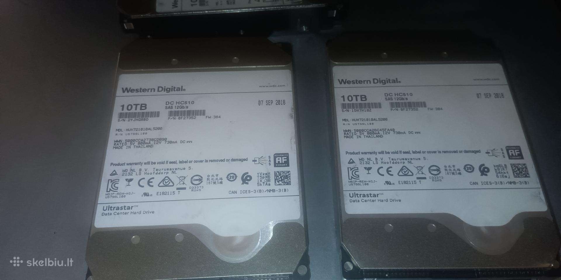 HDD 10tb, 4tb, SSD 10vnt
