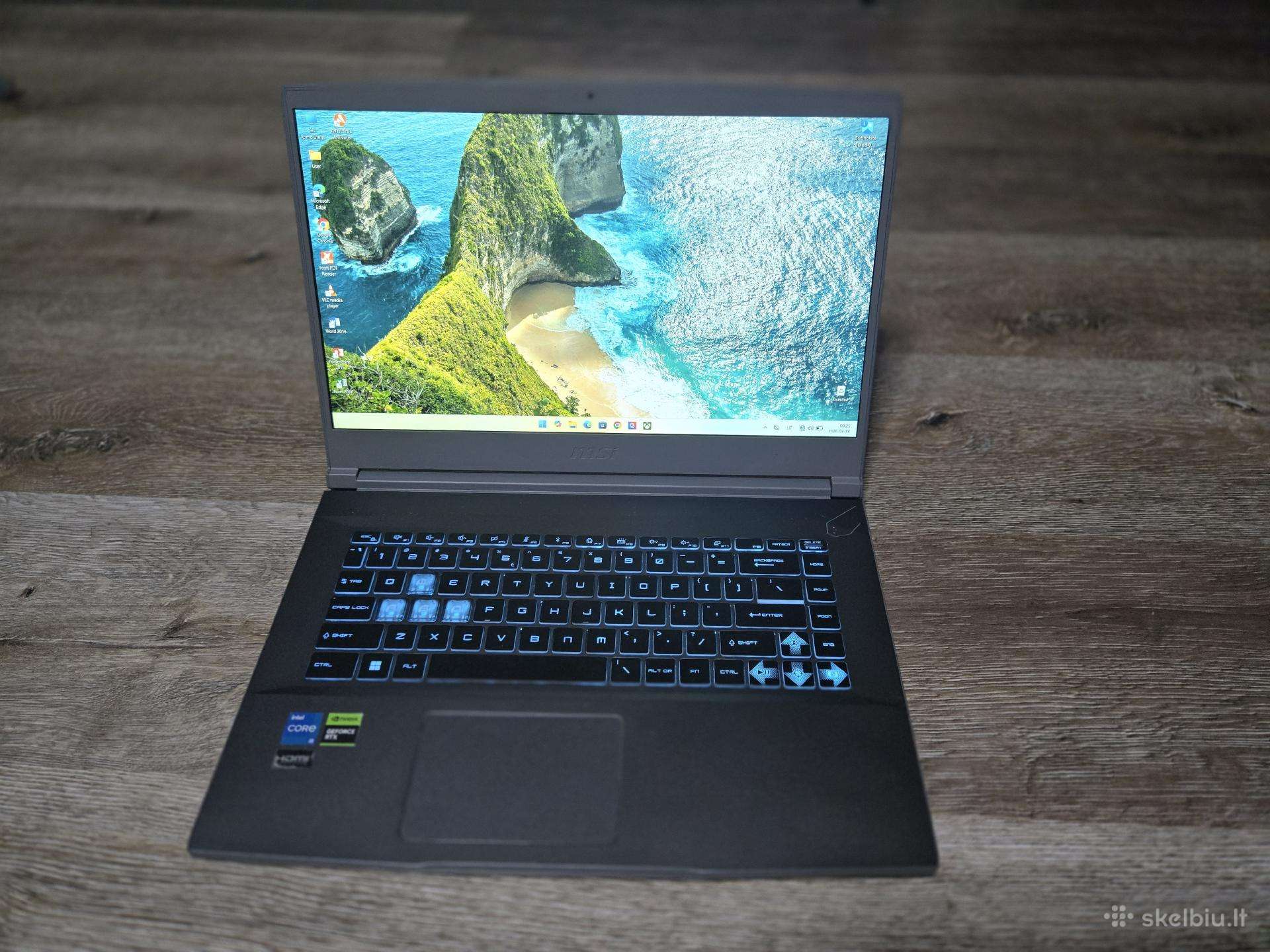 Parduodamas Msi Thin 15 B12ucx žaidimų/nešiojamas