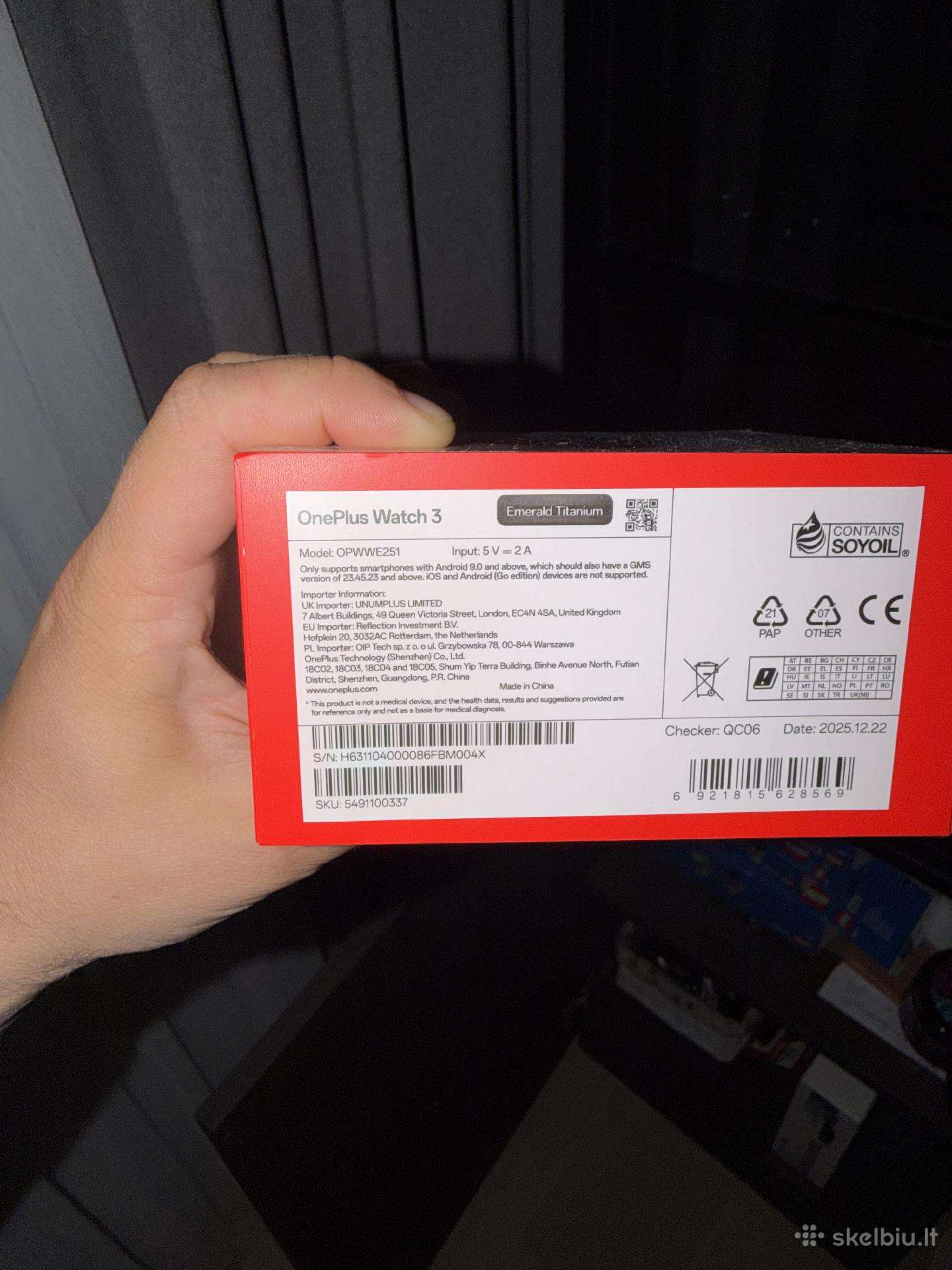 Oneplus 3 laikrodis