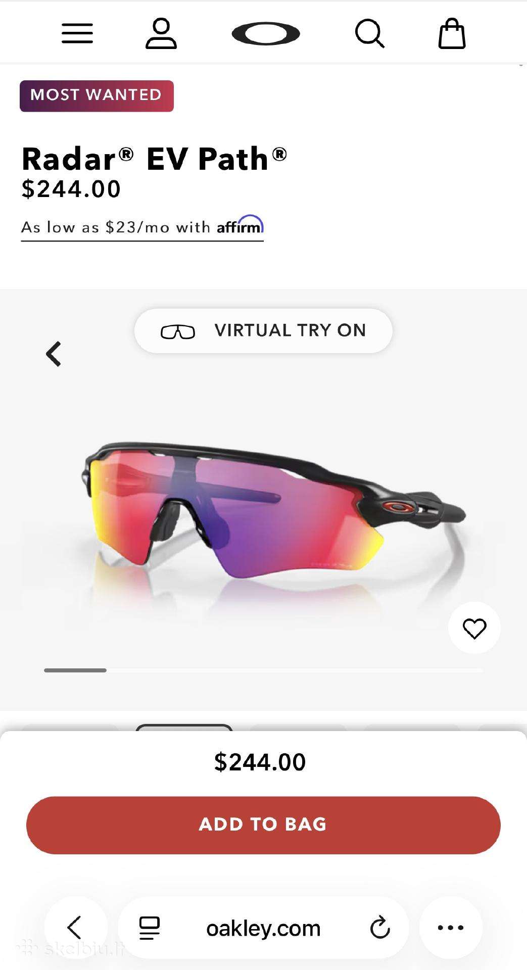 Oakley radar ev path prizm road