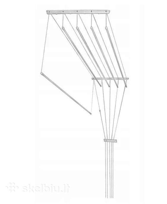 Lubinė skalbinių džiovyklė – 5 strypai, 150 cm