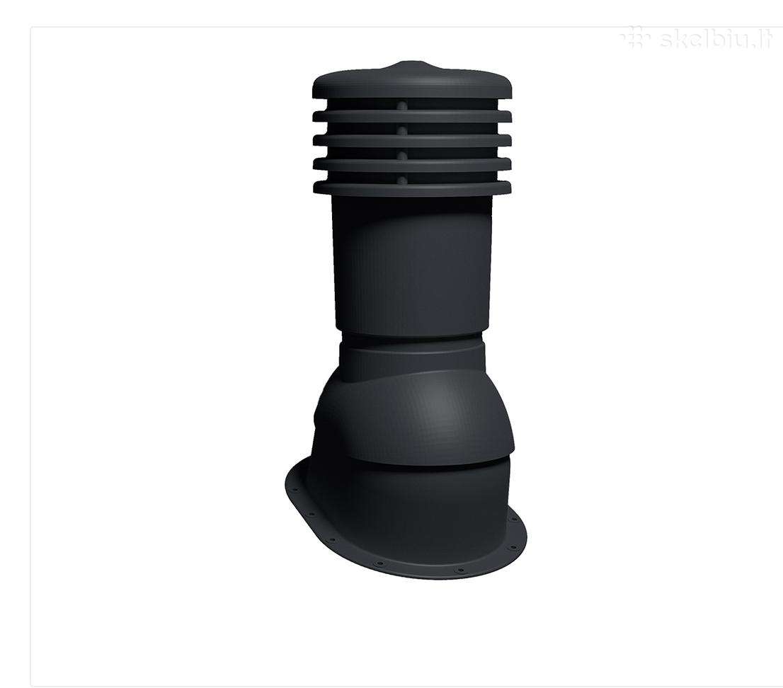 Ventiliacinis kaminėlis Ventos X, 150d, Ral7021, g