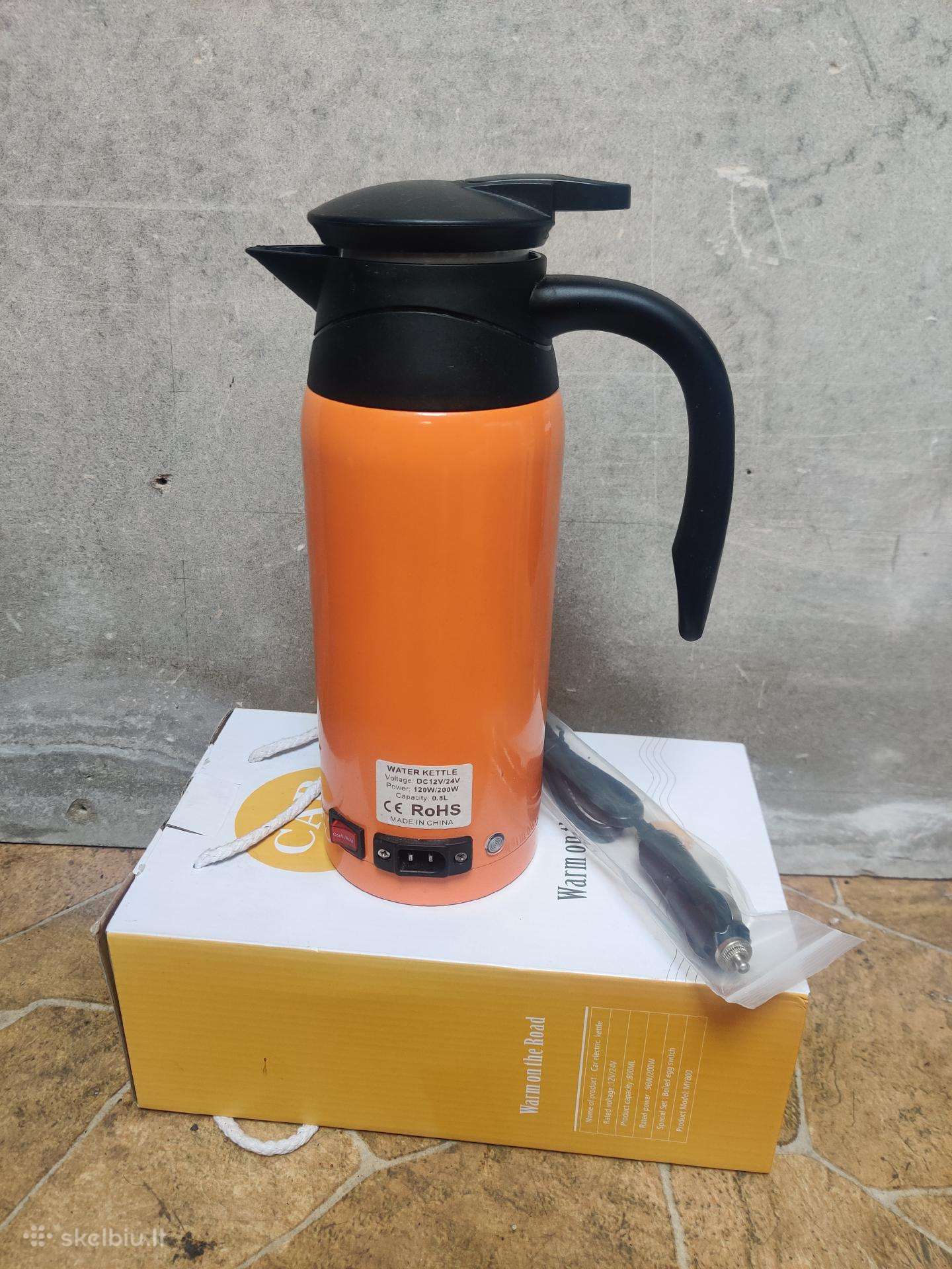Elektrinis auto virdulys-termosas 12v/24,0.8l