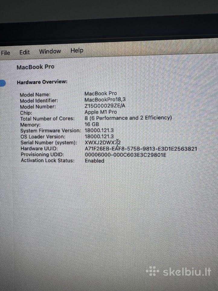 Apple MacBook Pro 14" (M1 Pro, 16gb) – Ekrano defe