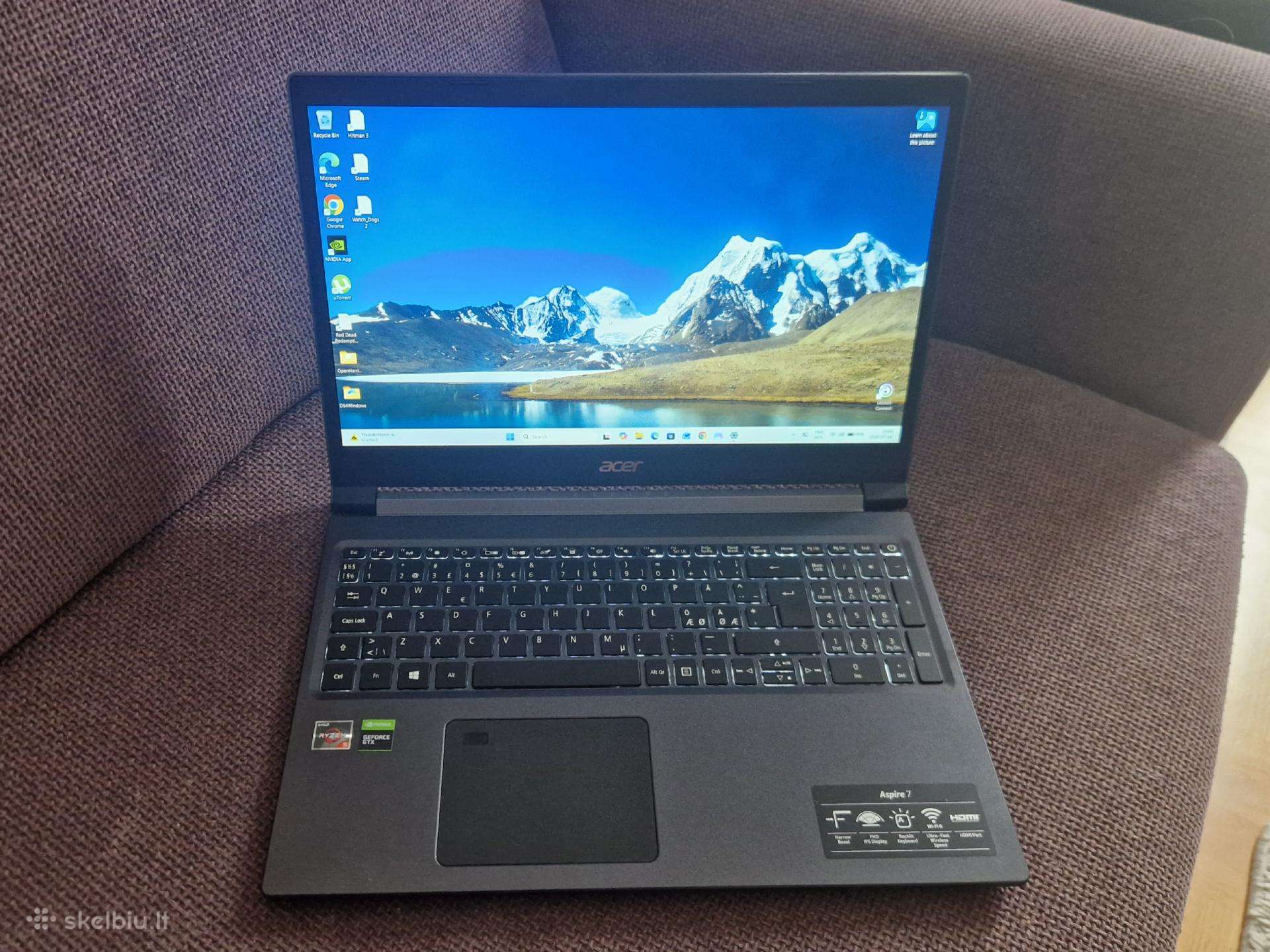 Acer Aspire 7 (Ryzen 5 / Gtx 1650 / 16gb RAM)