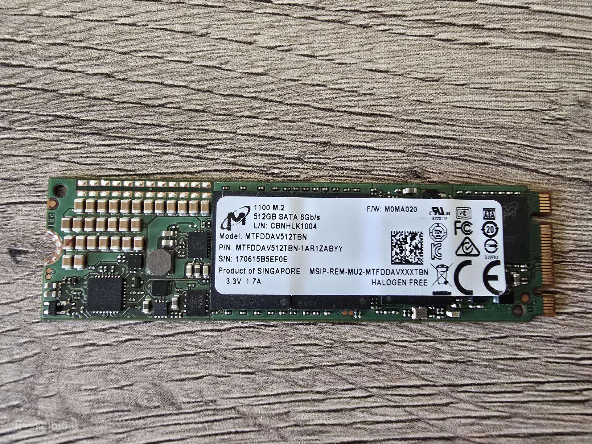 SSD M2 512 GB Micron Mtfddav512tbn