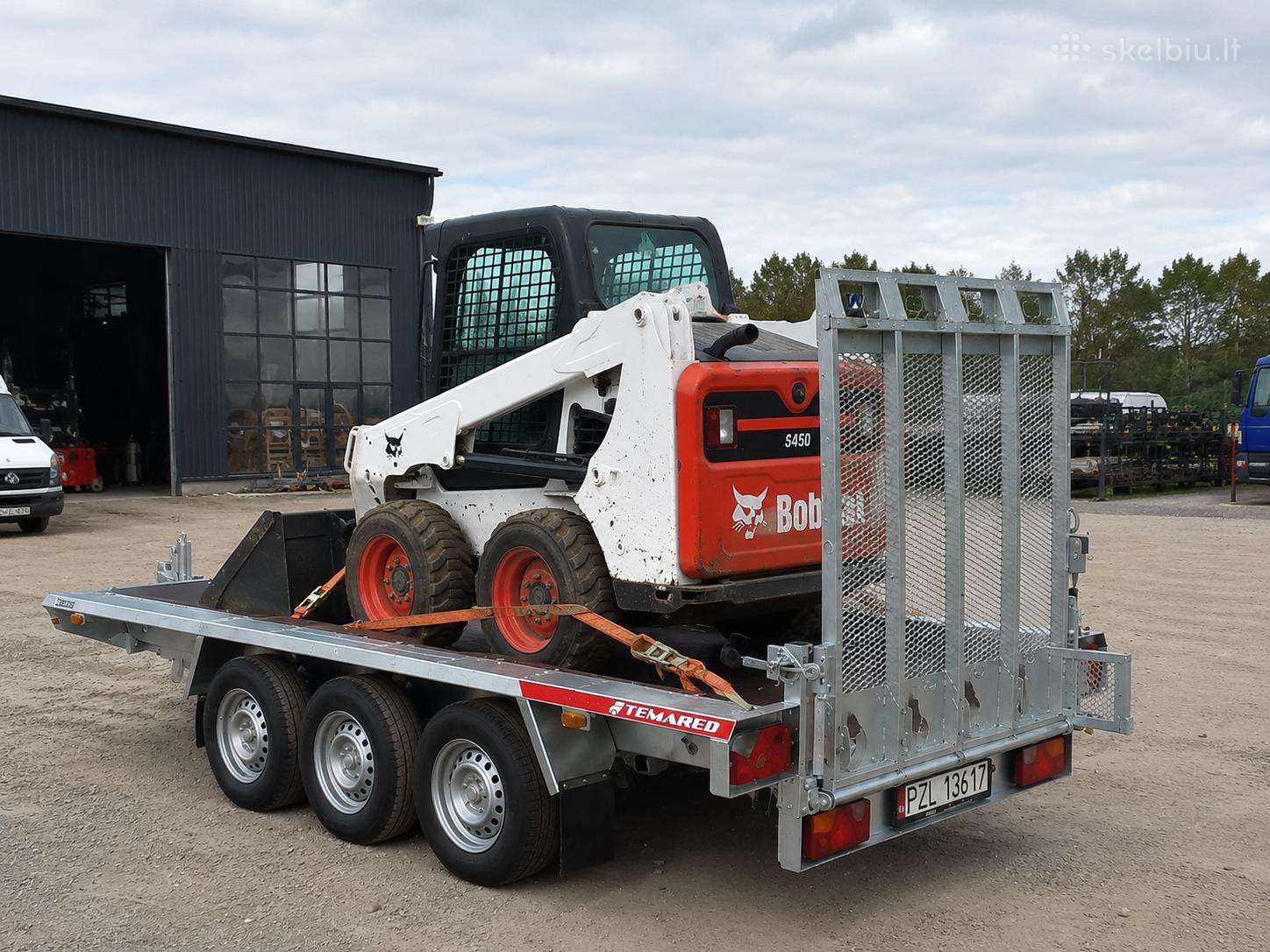 Priekabos nuoma ekskavatoriams,bobcat ir spec.tech