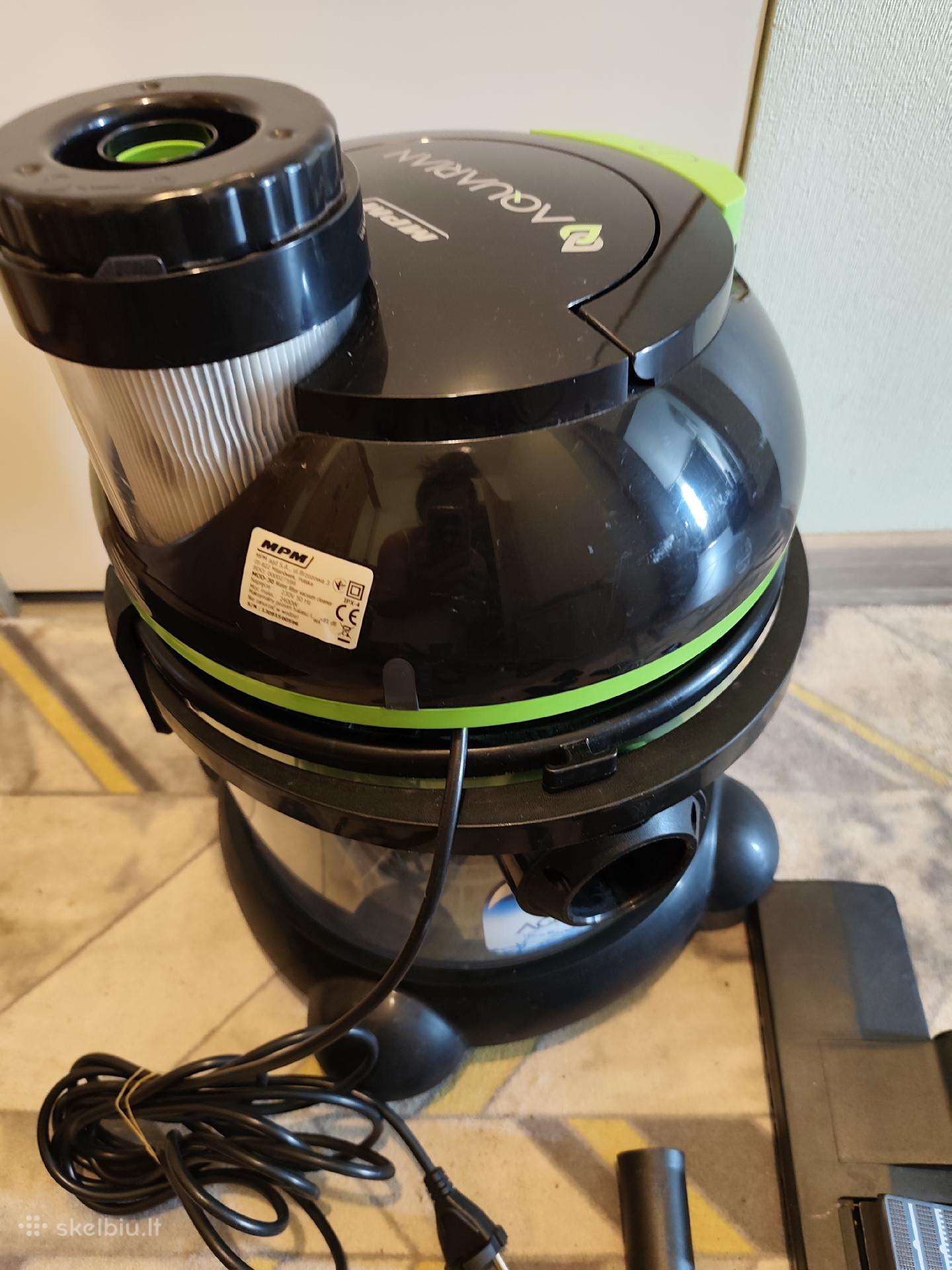 Dulkių siurblys su vandens filtru, labai mažai Mpm