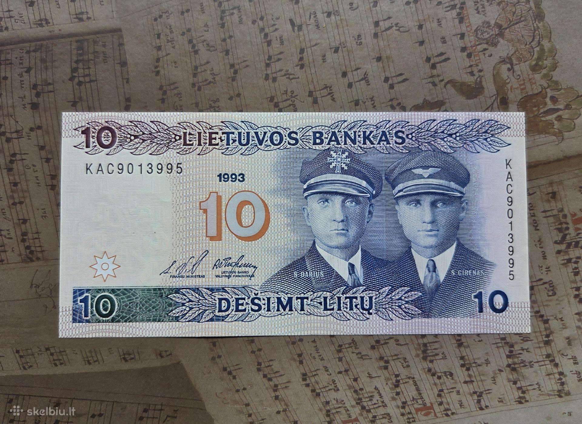 10 litų 1993 Lietuva - unc