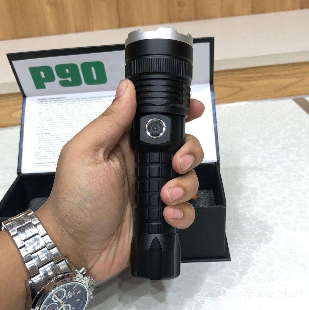 Už puse kainos galingas žibintuvelis su P90 diodu