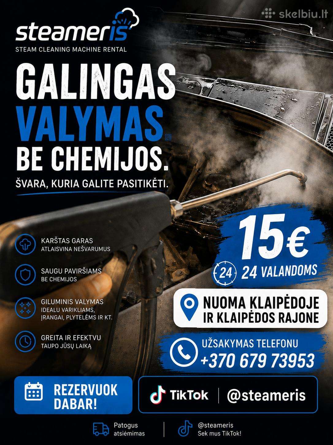Garu valytuvo nuoma Klaipedoje ir Klaipedos rajone