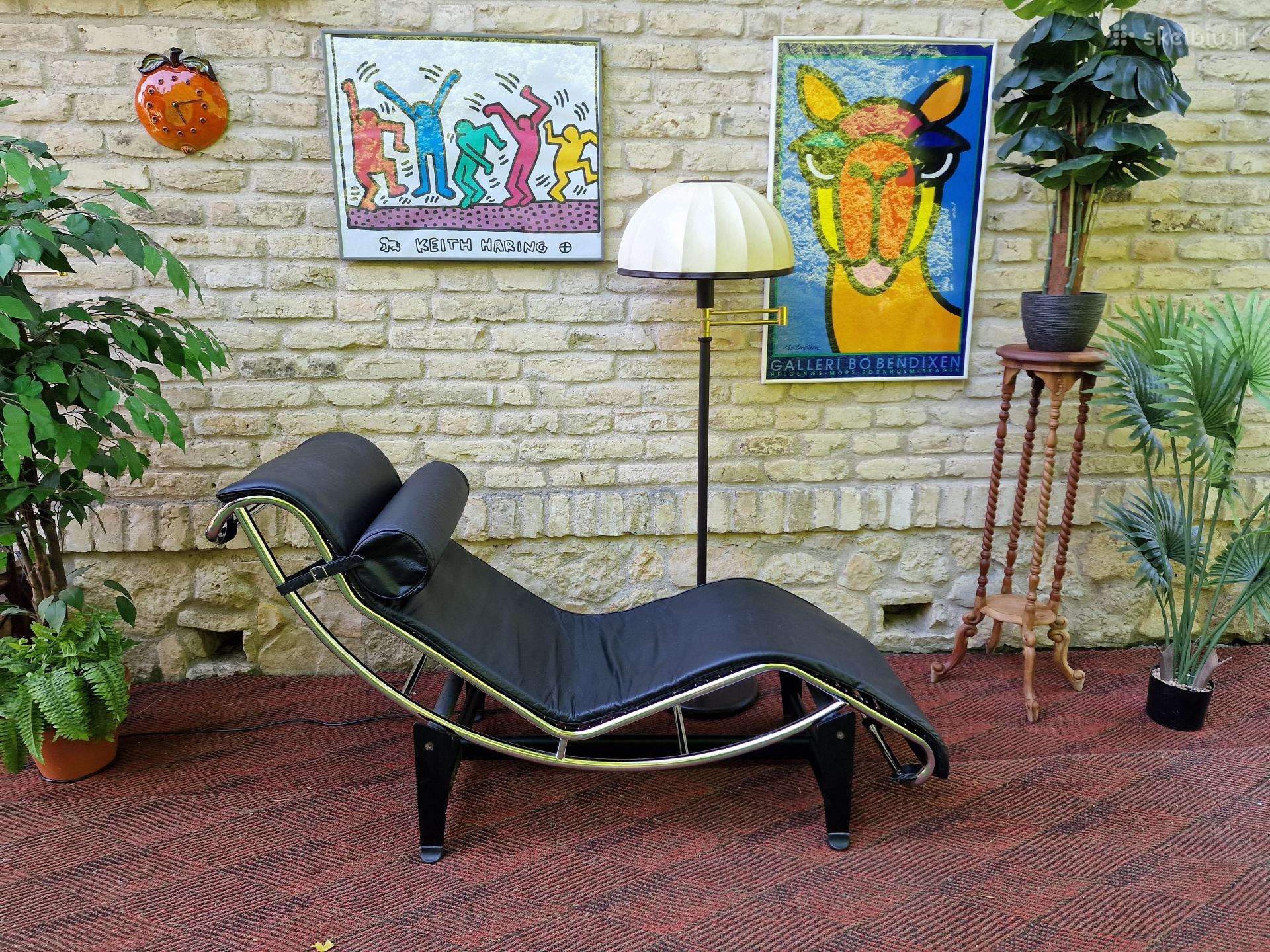 Vintažinis mid century autorinis šezlongas