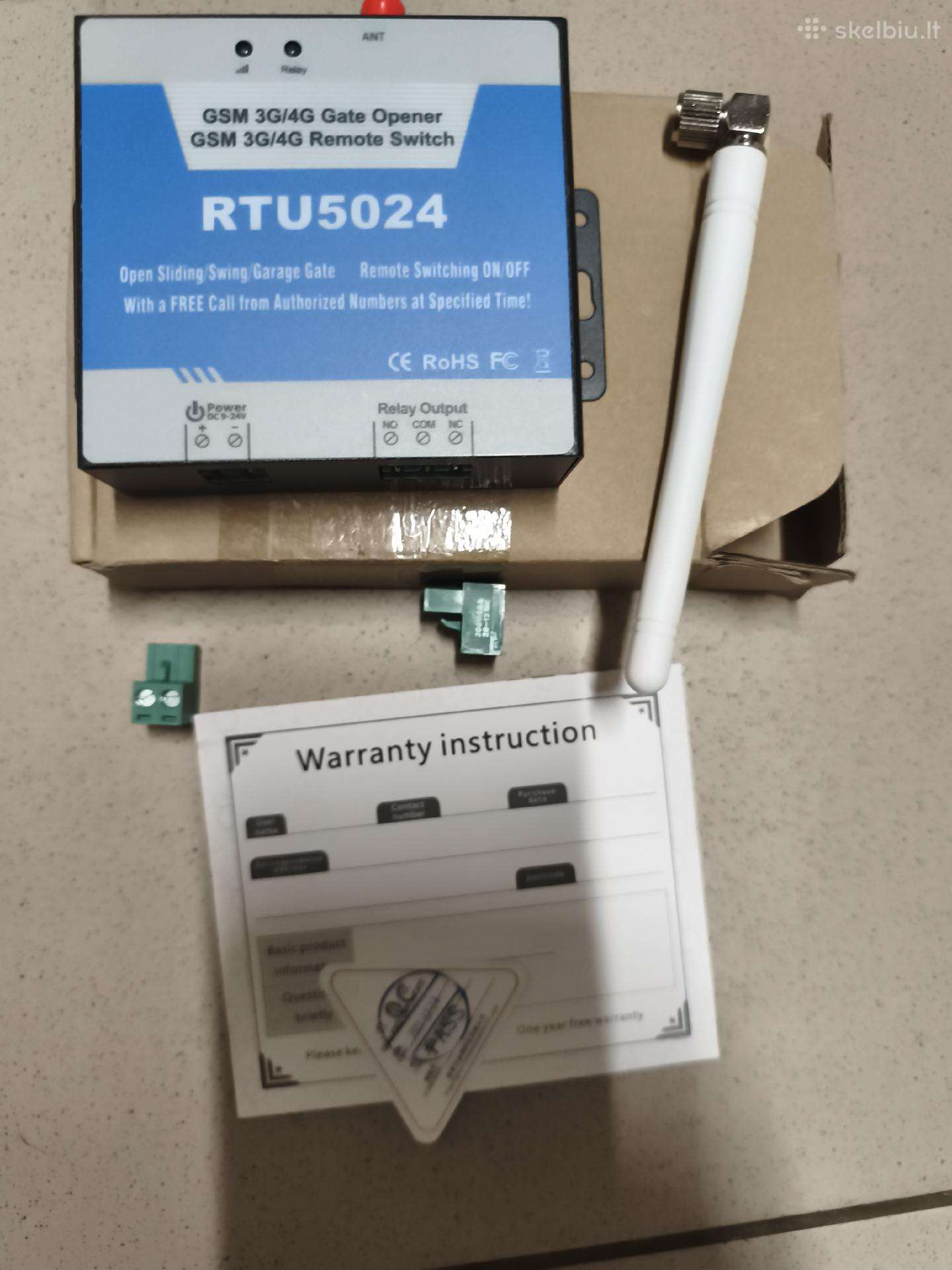 Rtu5024 gsm valdymo modulis