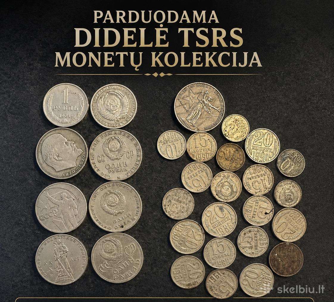 Parduodama Didelė TSRS (Ssrs) Monetų Kolekcija
