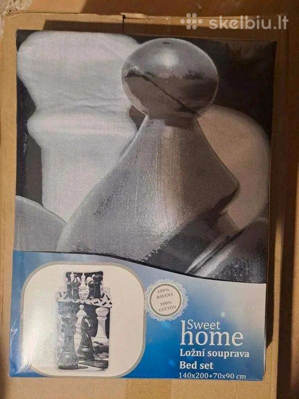 „Sweet Home“ šachmatų tematikos patalynės kompl.
