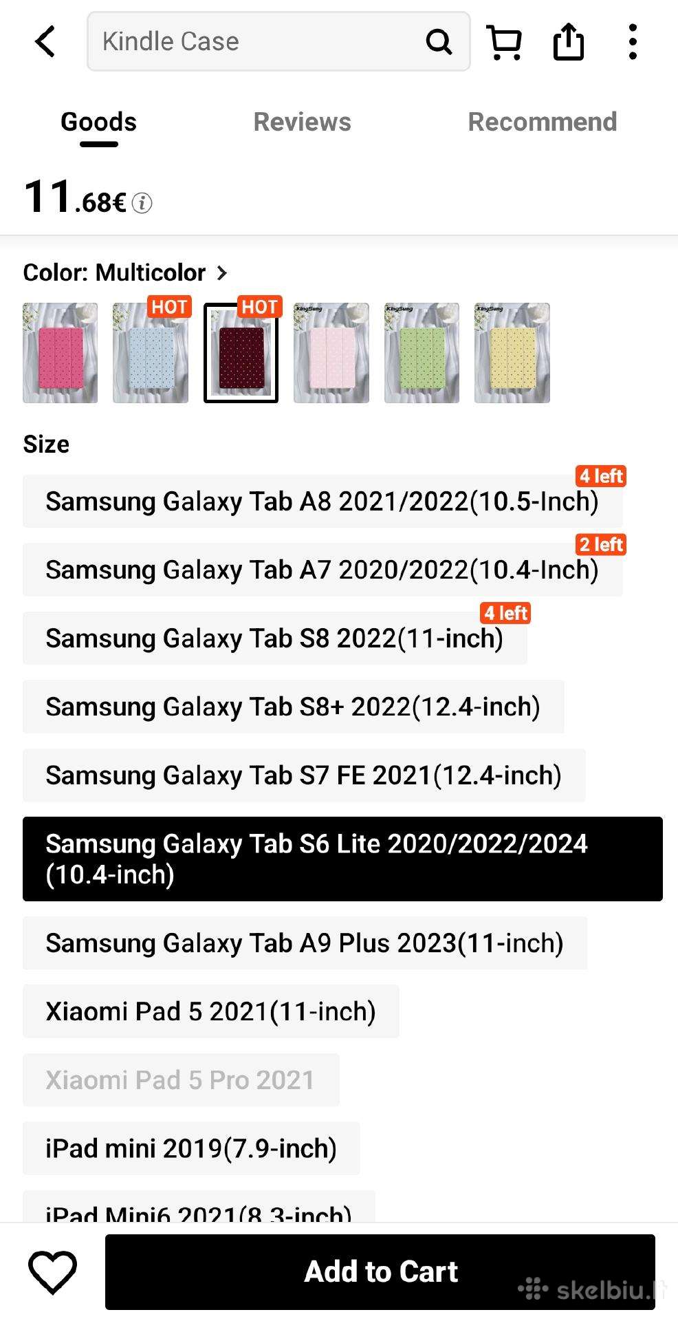 Naujas samsung tab s6 lite dėklas