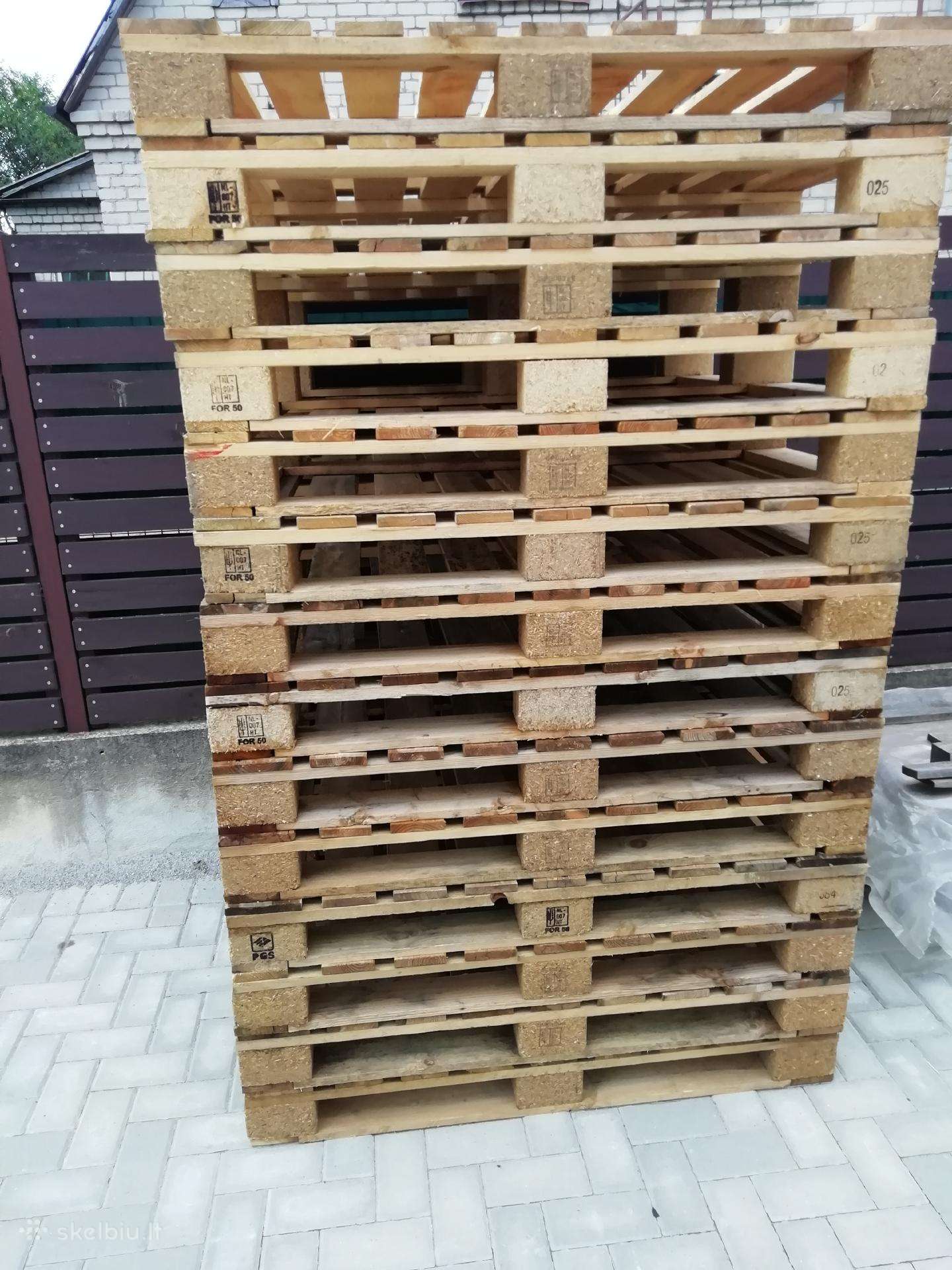 Paletės 120x100 vnt kaina 4eur.